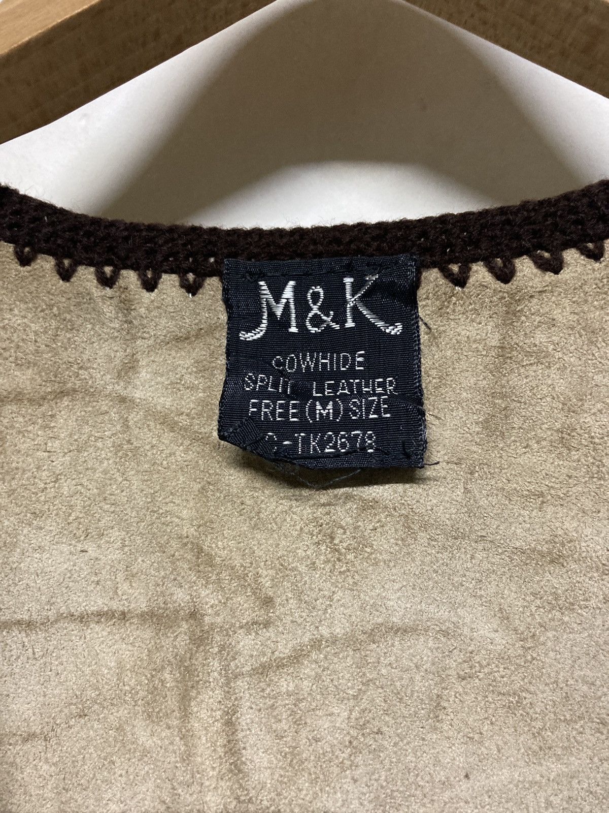 Handmade × Leather × Vintage Vintags M&K Cow Leather Vest Size US S / EU 44-46 / 1 - 3 Thumbnail