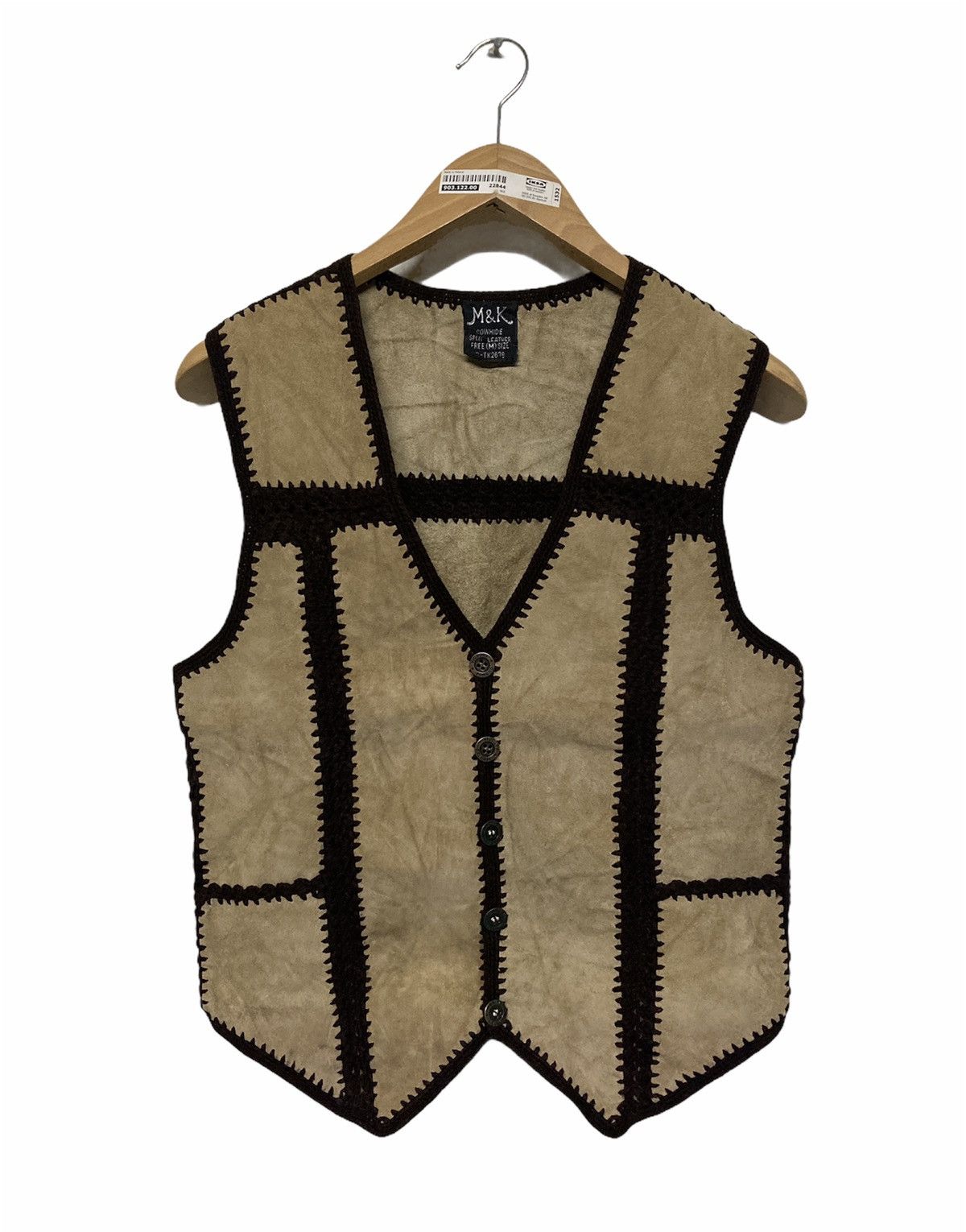 Handmade × Leather × Vintage Vintags M&K Cow Leather Vest Size US S / EU 44-46 / 1 - 1 Thumbnail