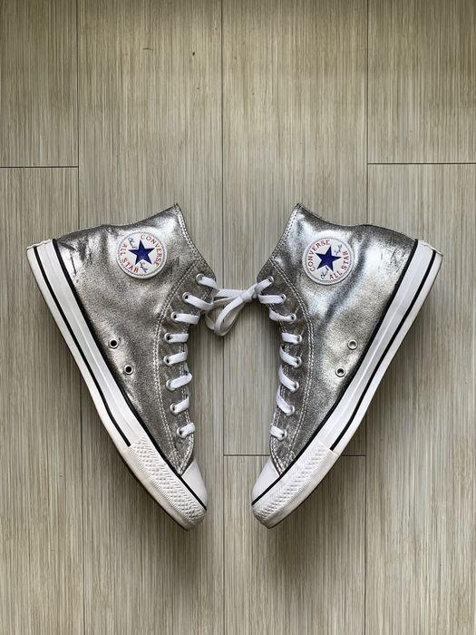 Converse discount shiny metal