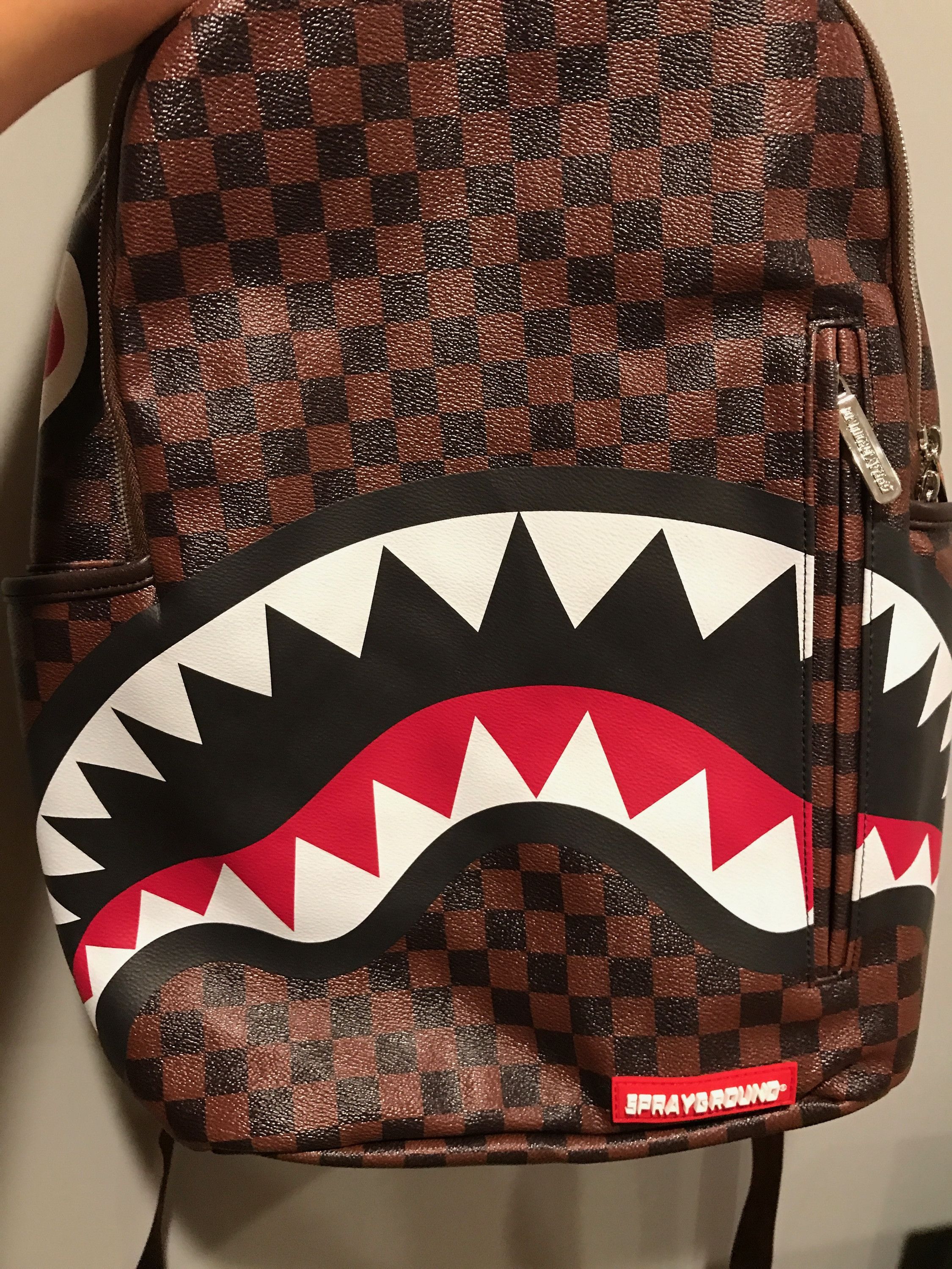 Sprayground LV Shark leather Backpack NWT