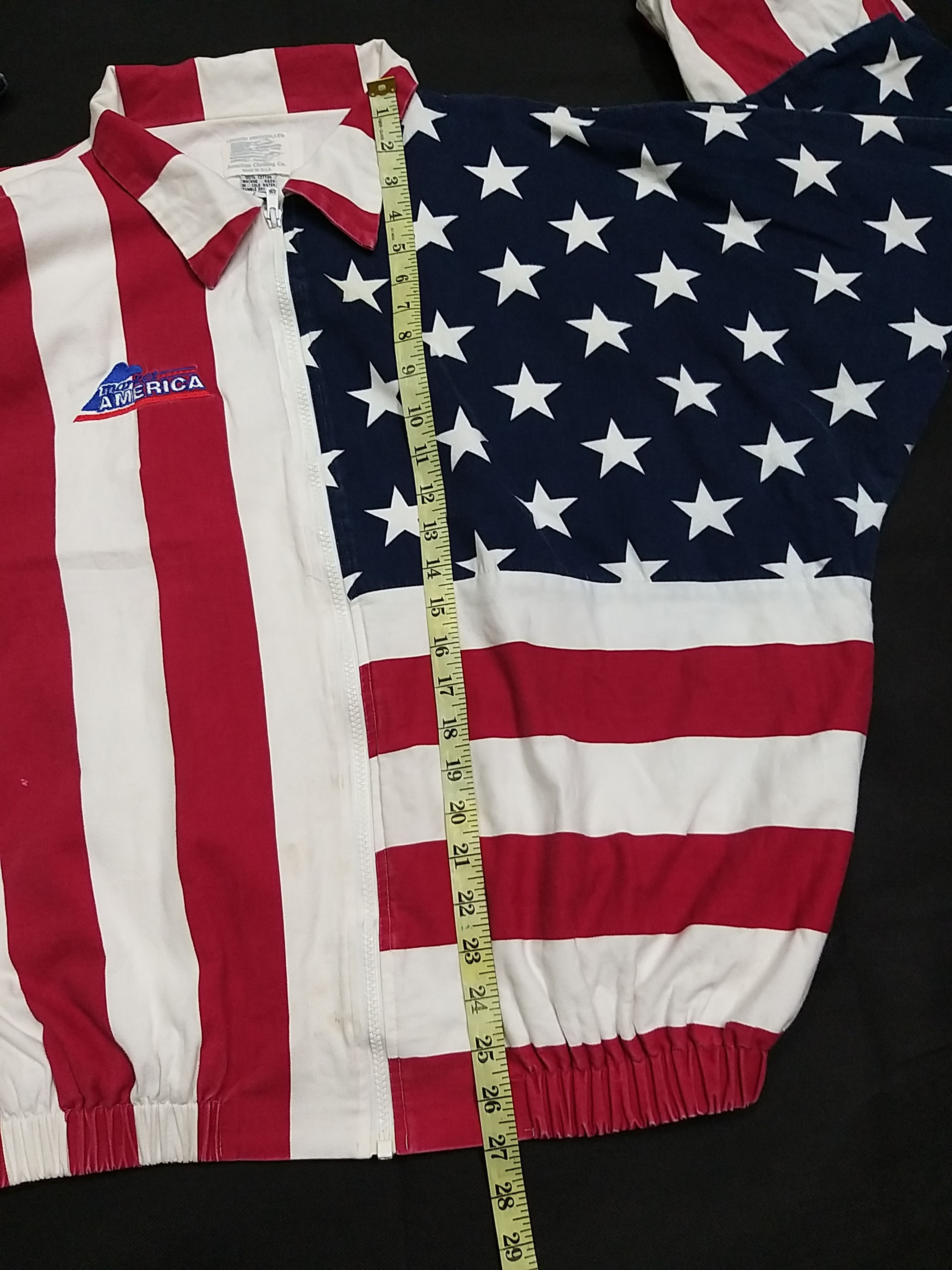 American Apparel VINTAGE 90'S AMERICAN FLAG BLOUSON JACKET Size US XXL / EU 58 / 5 - 8 Thumbnail