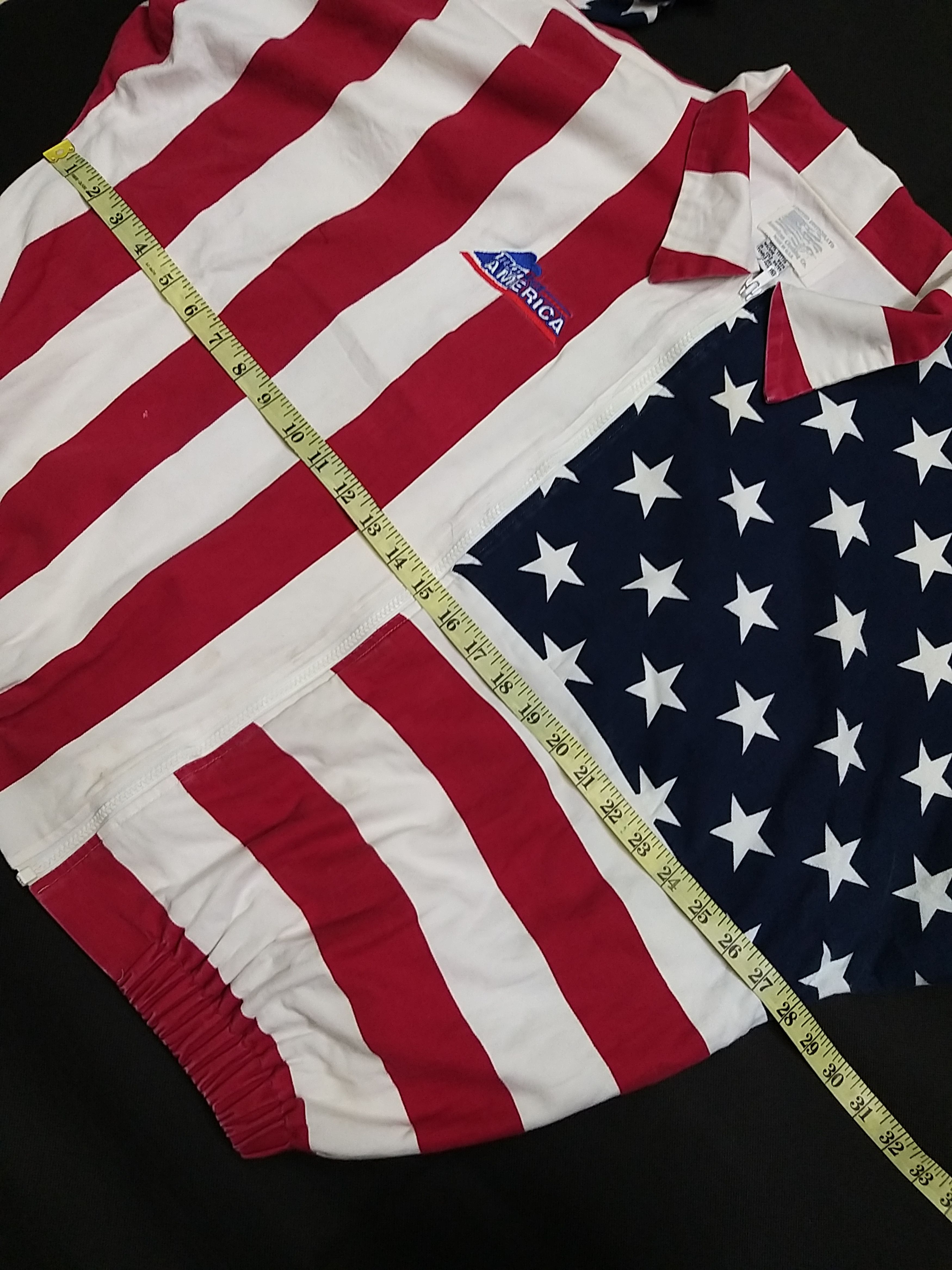 American Apparel VINTAGE 90'S AMERICAN FLAG BLOUSON JACKET Size US XXL / EU 58 / 5 - 7 Thumbnail