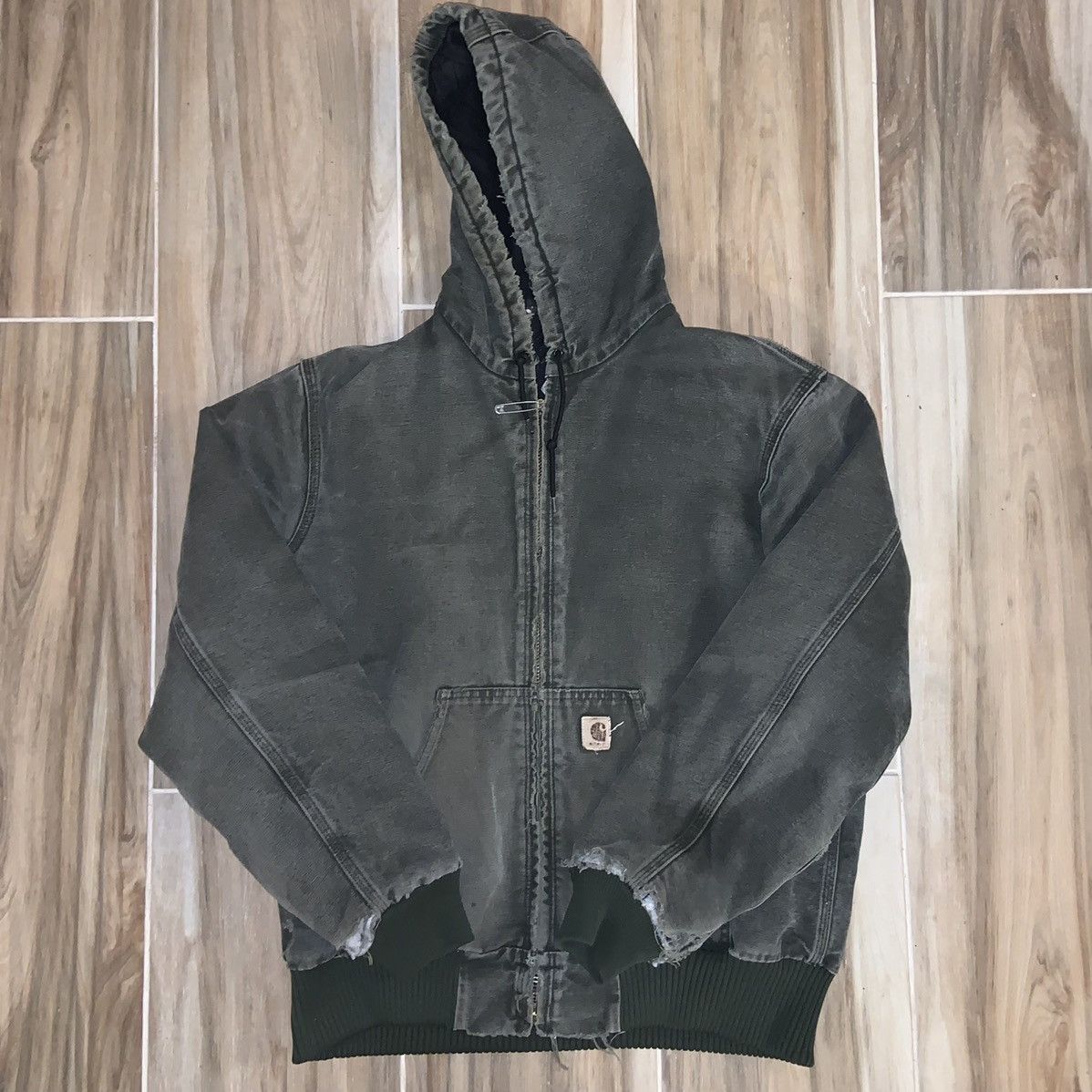 carhartt custom skeleton hoodie workwear jacket