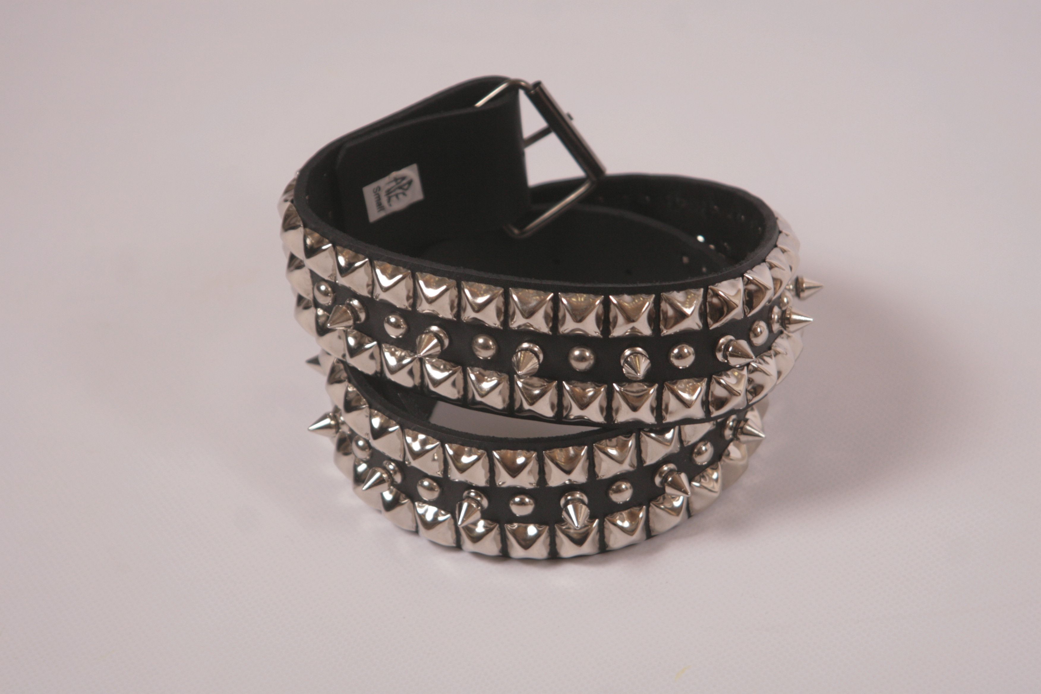 Vintage APE Leather Spike Punk Goth Style Belt Size ONE SIZE - 2 Thumbnail