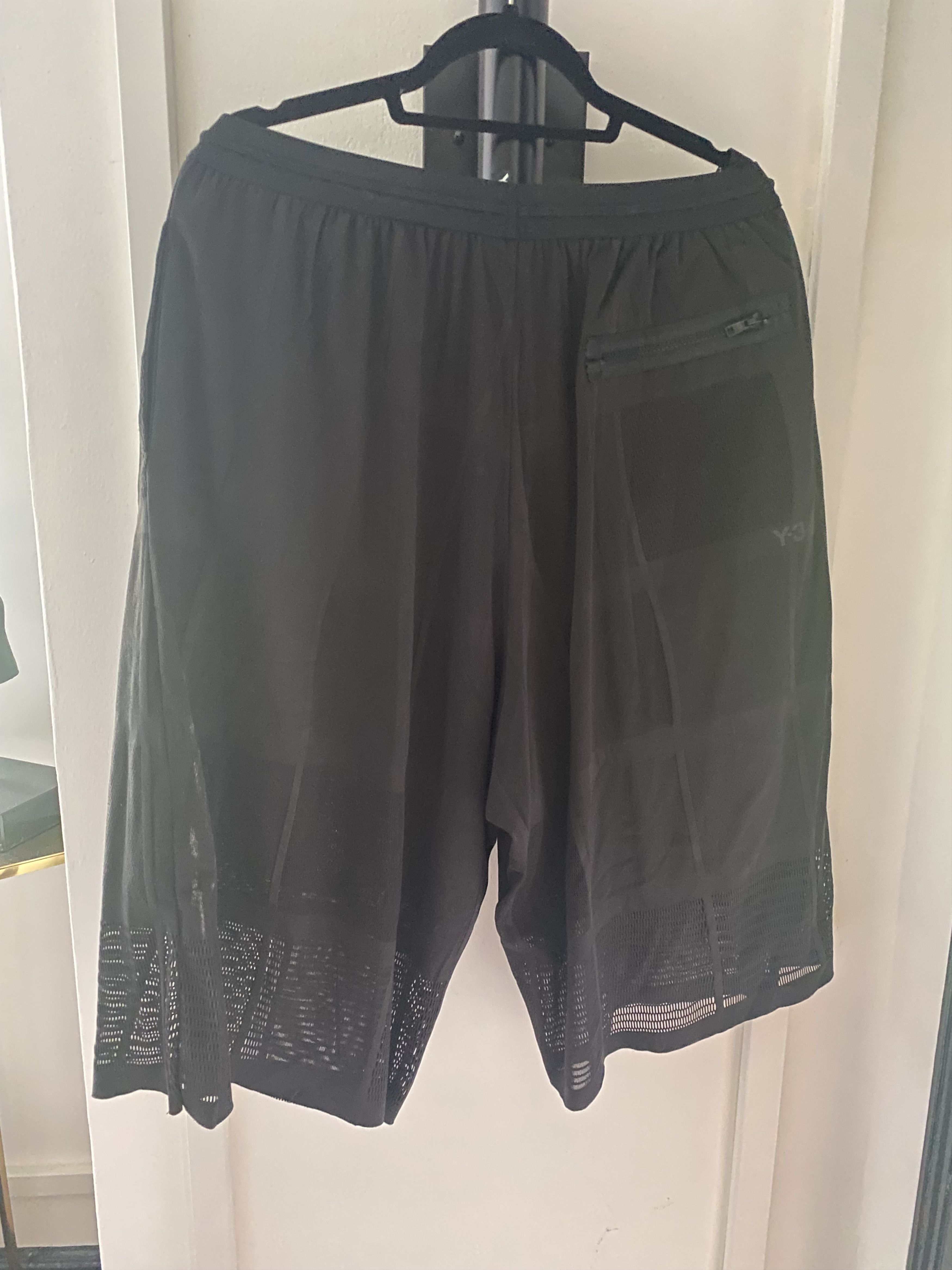 Y-3 Y-3 Black Mesh Patchwork Shorts, NWT $450 | Grailed