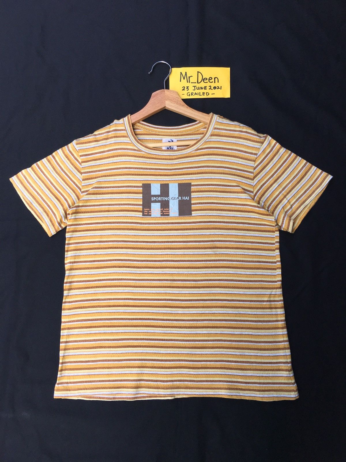 Hai Sporting Gear Vintage Hai Sporting Gear Issey Miyake Stripes Tee Size US S / EU 44-46 / 1 - 2 Thumbnail