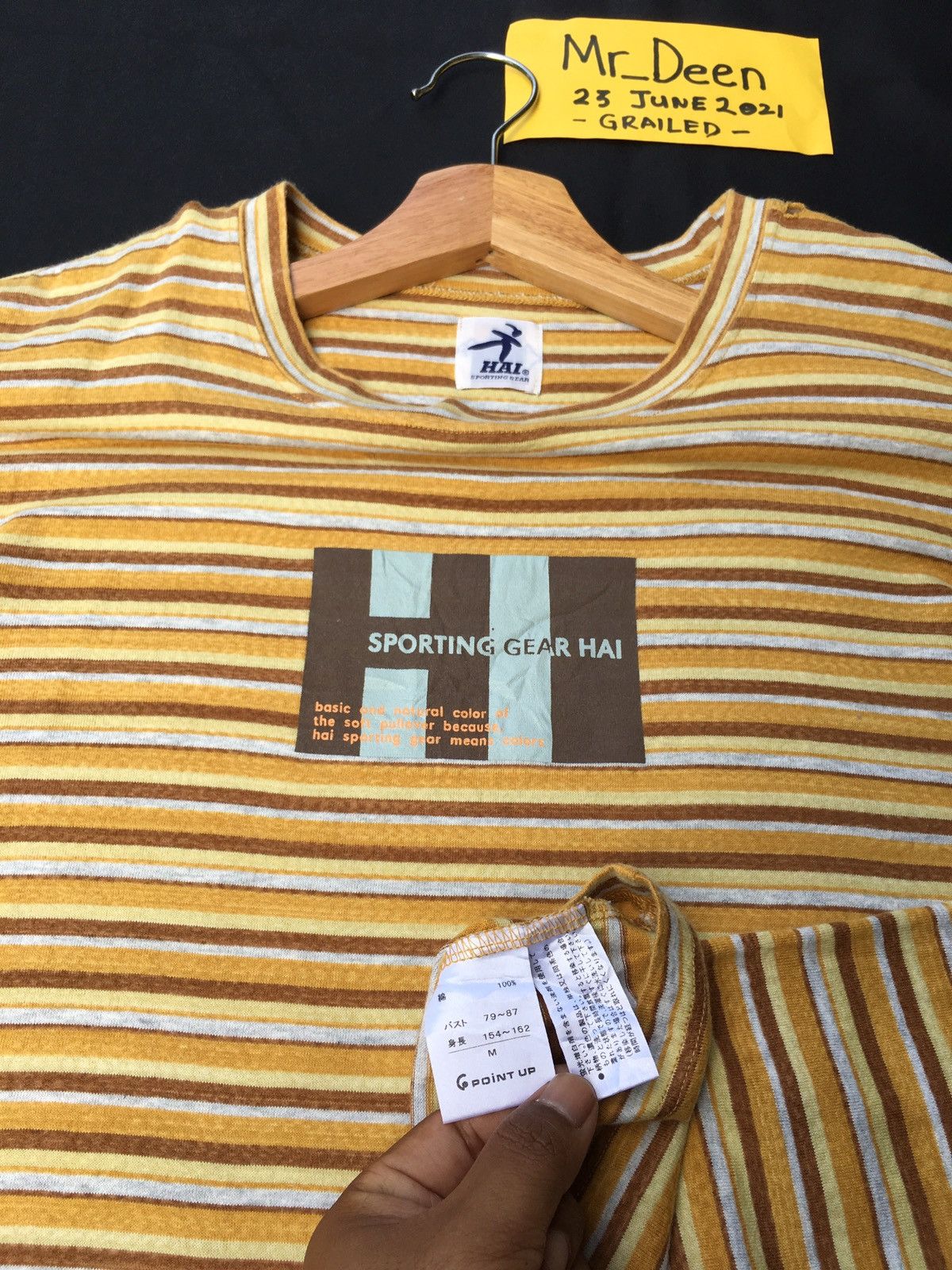 Hai Sporting Gear Vintage Hai Sporting Gear Issey Miyake Stripes Tee Size US S / EU 44-46 / 1 - 10 Thumbnail