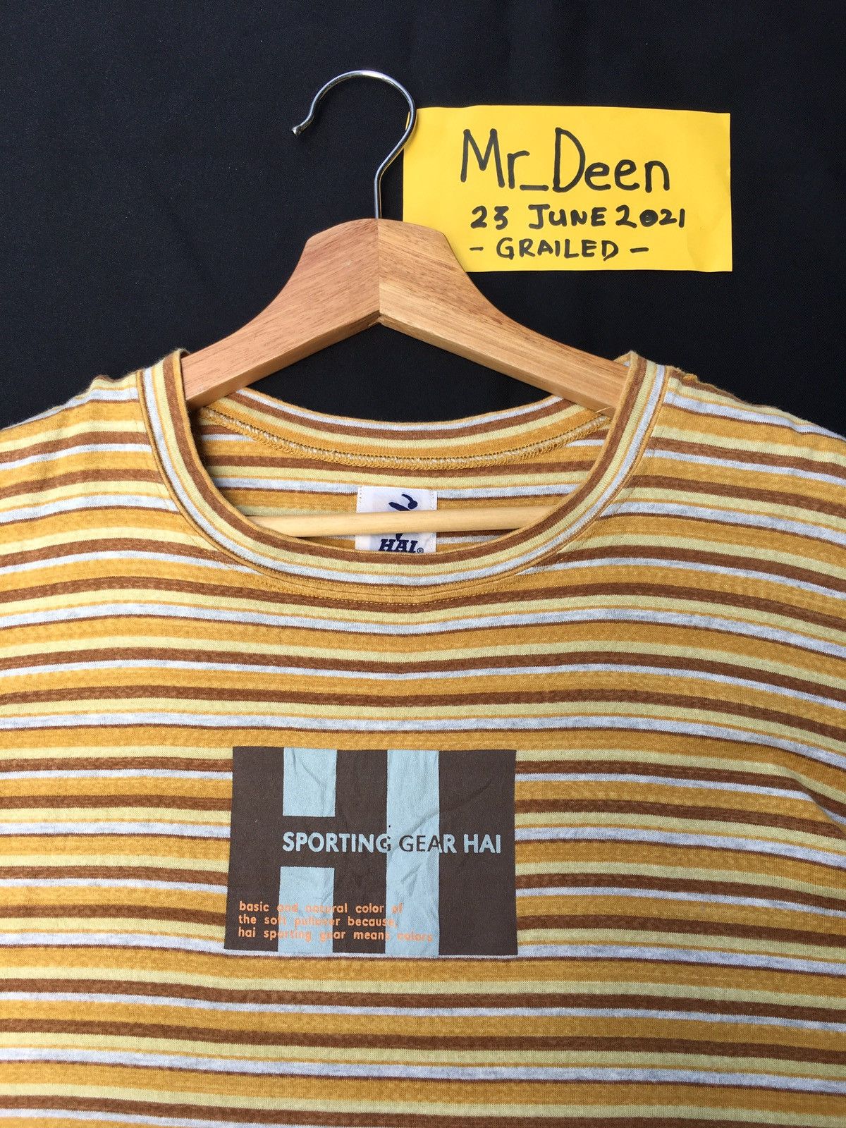 Hai Sporting Gear Vintage Hai Sporting Gear Issey Miyake Stripes Tee Size US S / EU 44-46 / 1 - 1 Thumbnail