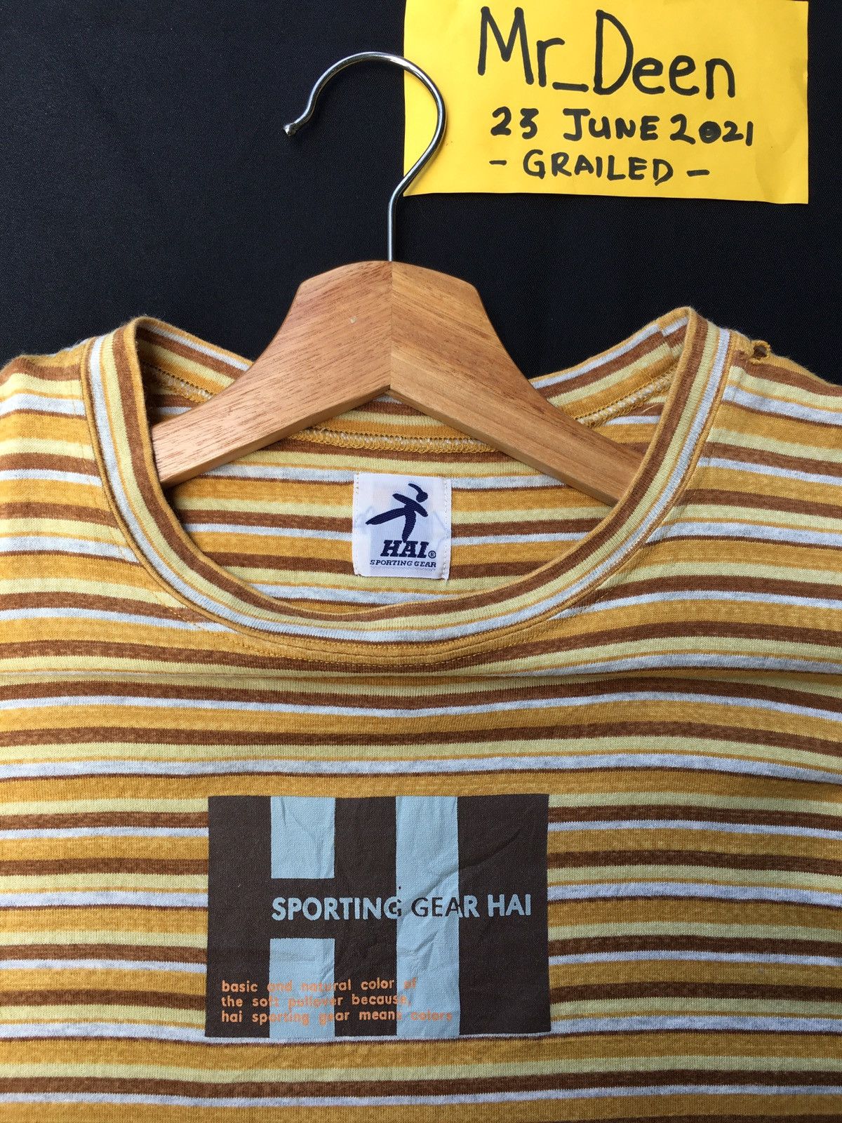 Hai Sporting Gear Vintage Hai Sporting Gear Issey Miyake Stripes Tee Size US S / EU 44-46 / 1 - 7 Thumbnail