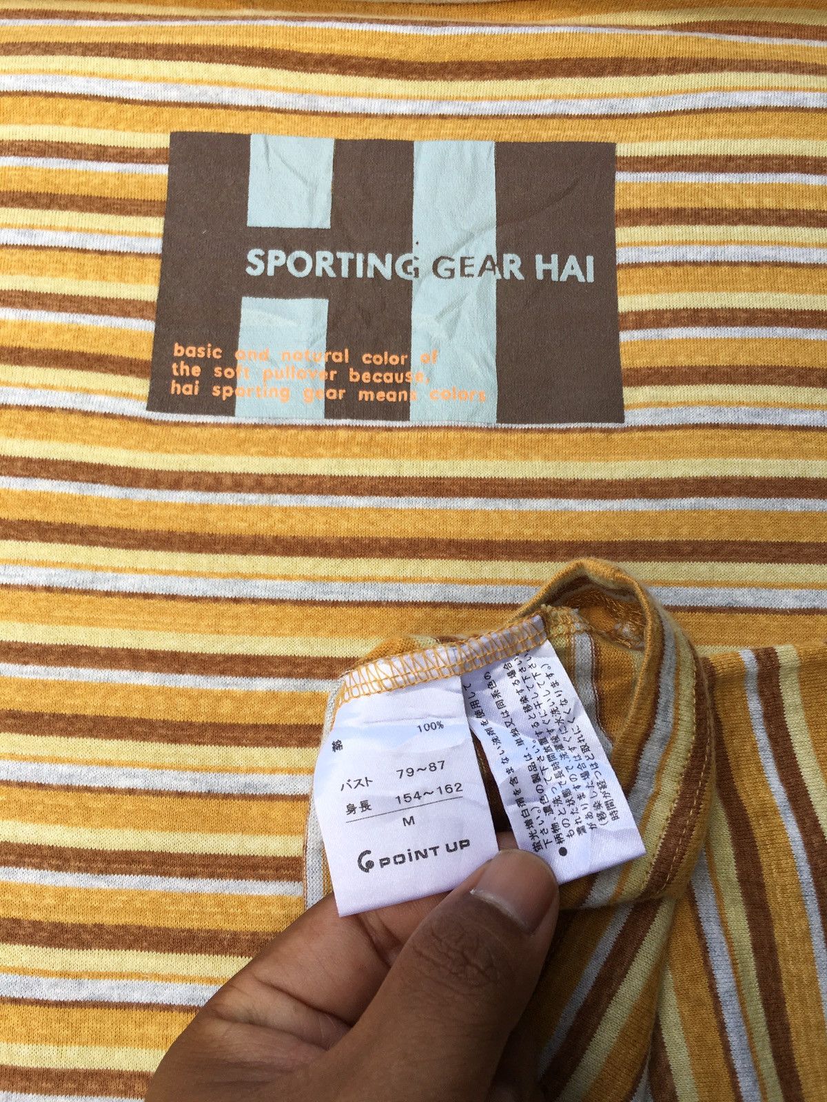 Hai Sporting Gear Vintage Hai Sporting Gear Issey Miyake Stripes Tee Size US S / EU 44-46 / 1 - 11 Thumbnail
