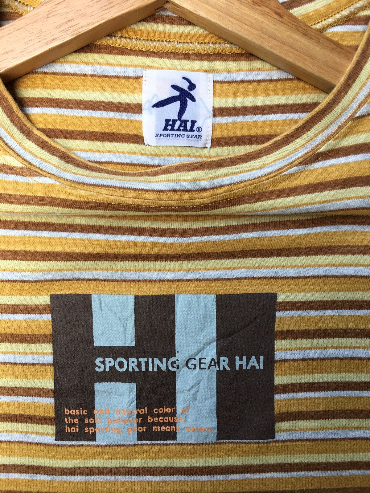 Hai Sporting Gear Vintage Hai Sporting Gear Issey Miyake Stripes Tee Size US S / EU 44-46 / 1 - 8 Thumbnail