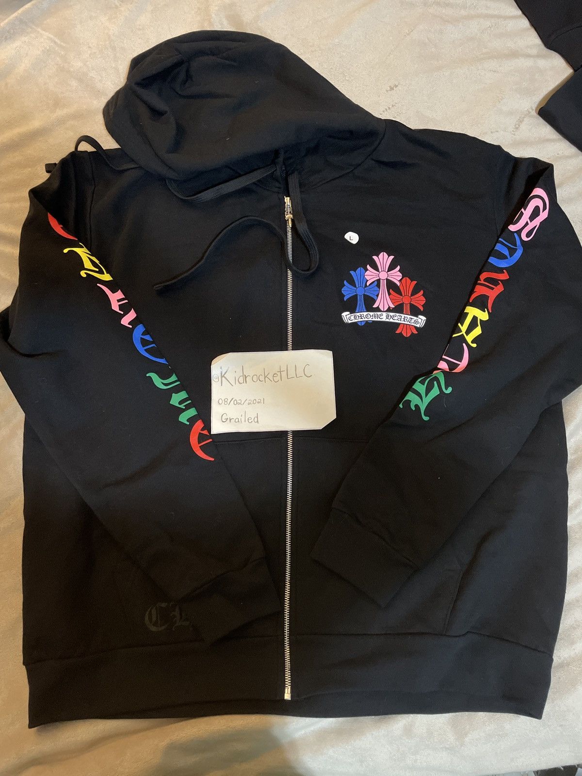 Chrome Hearts Chrome Hearts Rainbow Zipup black size L | Grailed