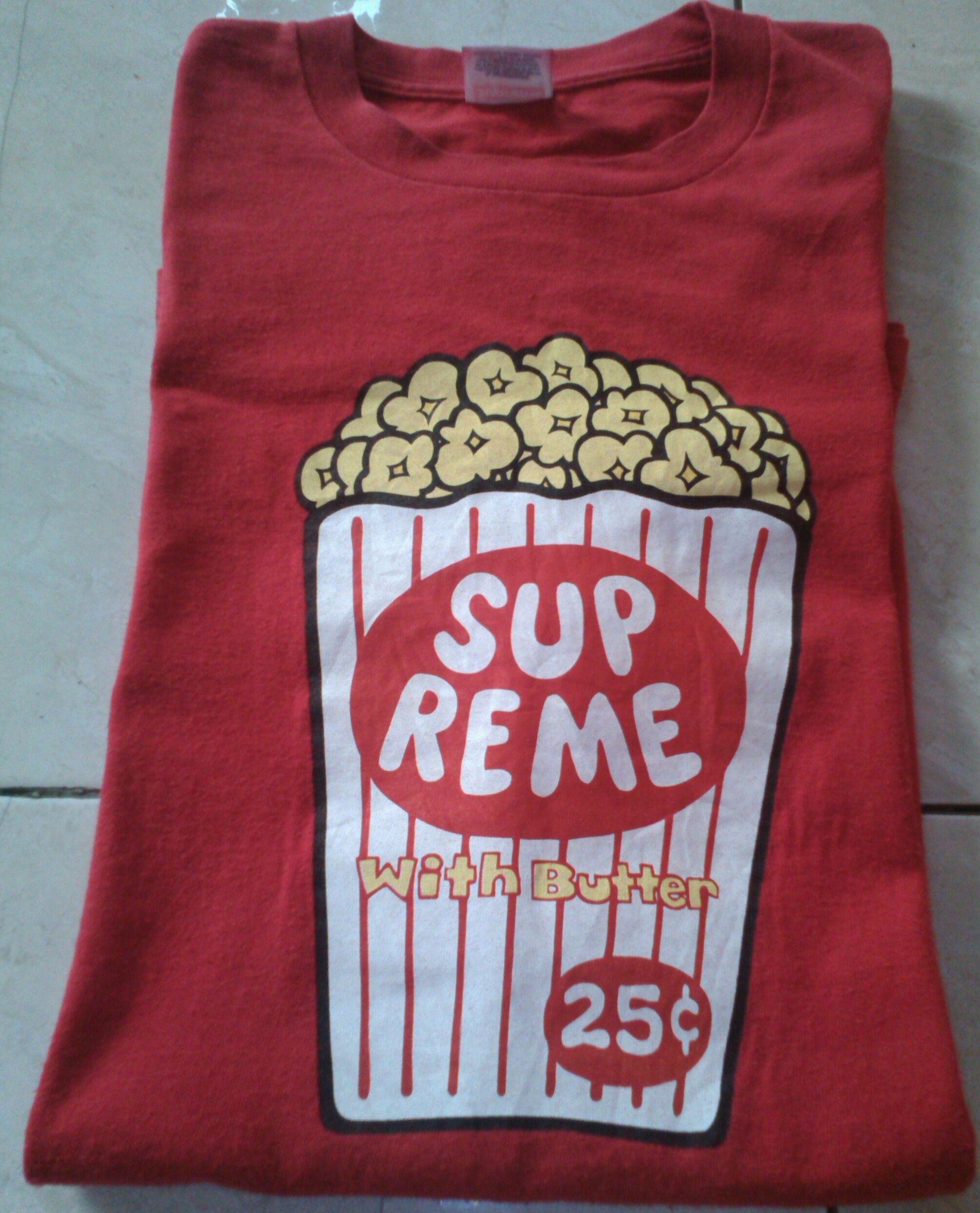 Supreme popcorn clearance tee