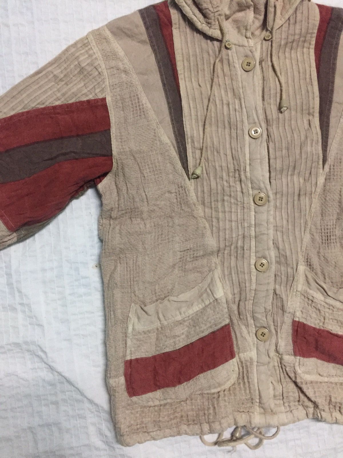 Japanese Brand Patchy Jacket Detachable Hoodie Like Greg Lauren Design Size US M / EU 48-50 / 2 - 3 Thumbnail