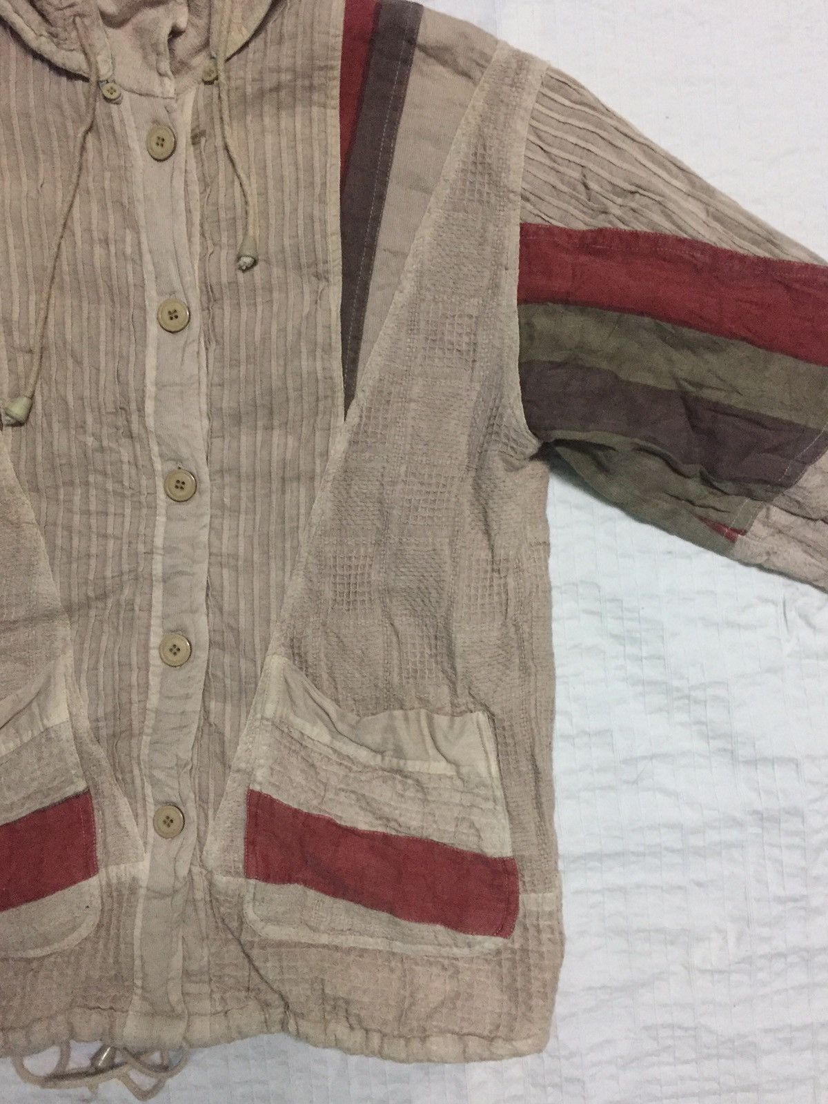 Japanese Brand Patchy Jacket Detachable Hoodie Like Greg Lauren Design Size US M / EU 48-50 / 2 - 4 Thumbnail
