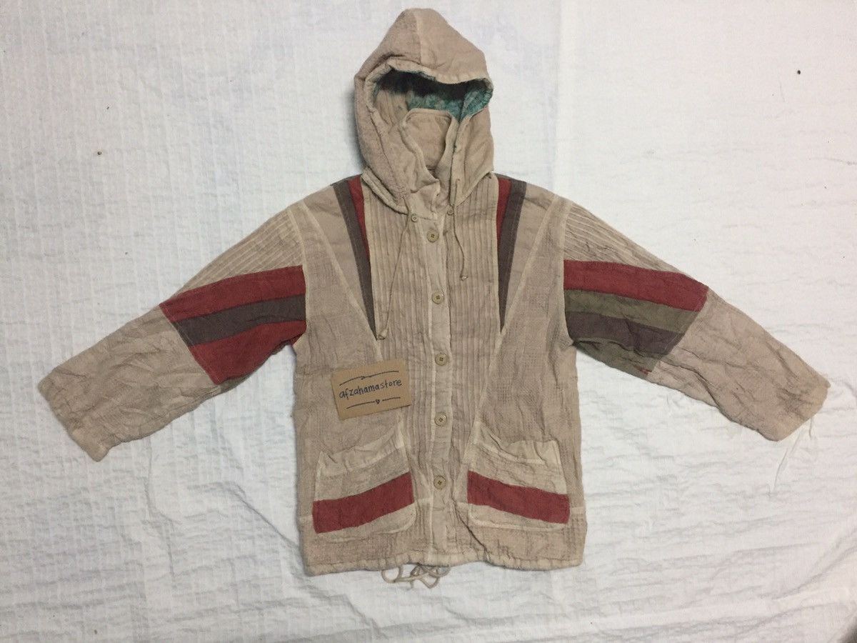 Japanese Brand Patchy Jacket Detachable Hoodie Like Greg Lauren Design Size US M / EU 48-50 / 2 - 1 Thumbnail