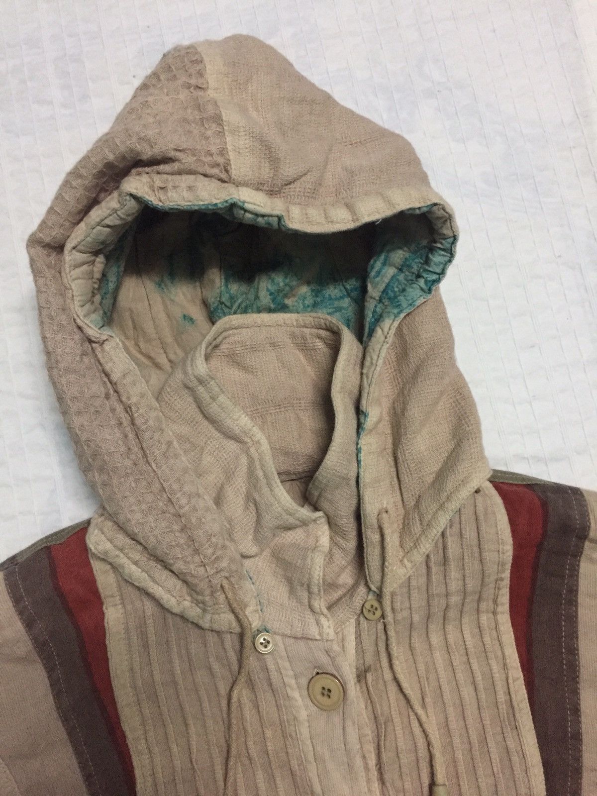 Japanese Brand Patchy Jacket Detachable Hoodie Like Greg Lauren Design Size US M / EU 48-50 / 2 - 8 Thumbnail