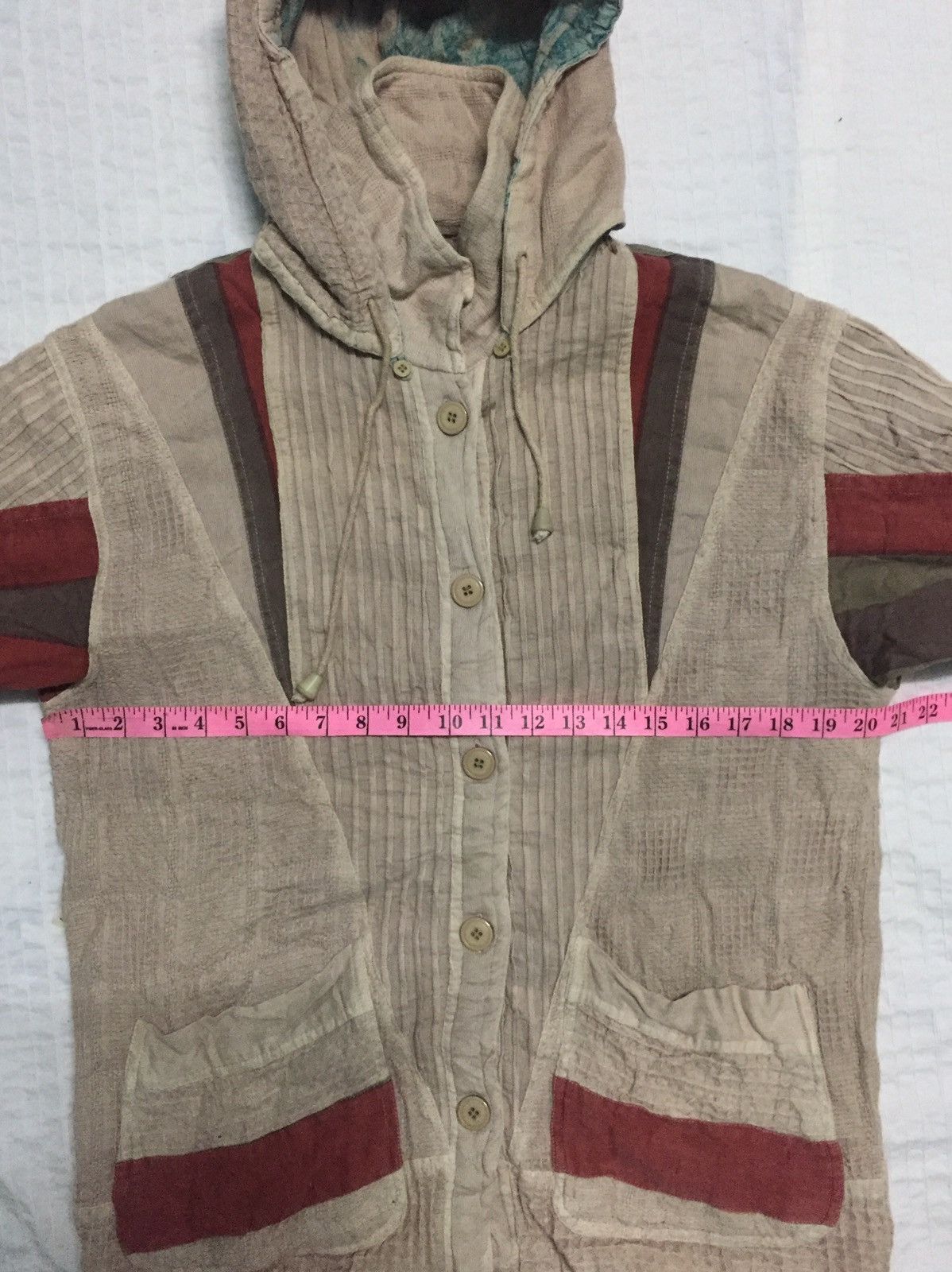Japanese Brand Patchy Jacket Detachable Hoodie Like Greg Lauren Design Size US M / EU 48-50 / 2 - 22 Thumbnail