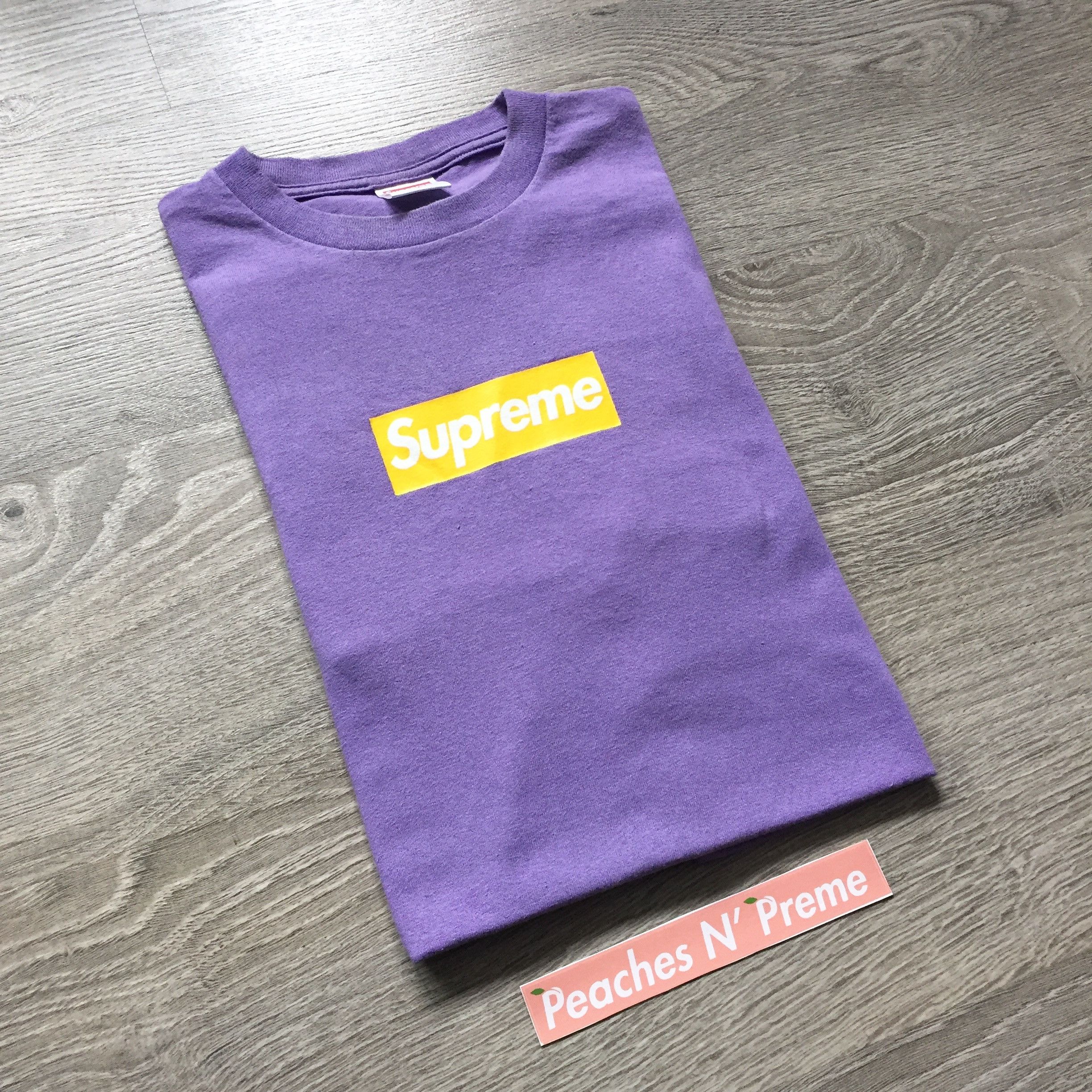 Supreme Supreme “Louis Vuitton” Monogram Box Logo Tee 2000 Yellow XL