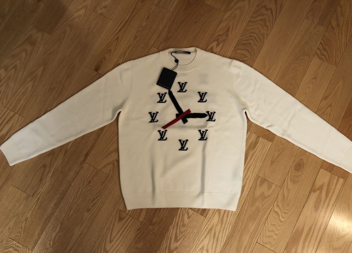 Louis Vuitton Wool Intarsia Clock Sweater