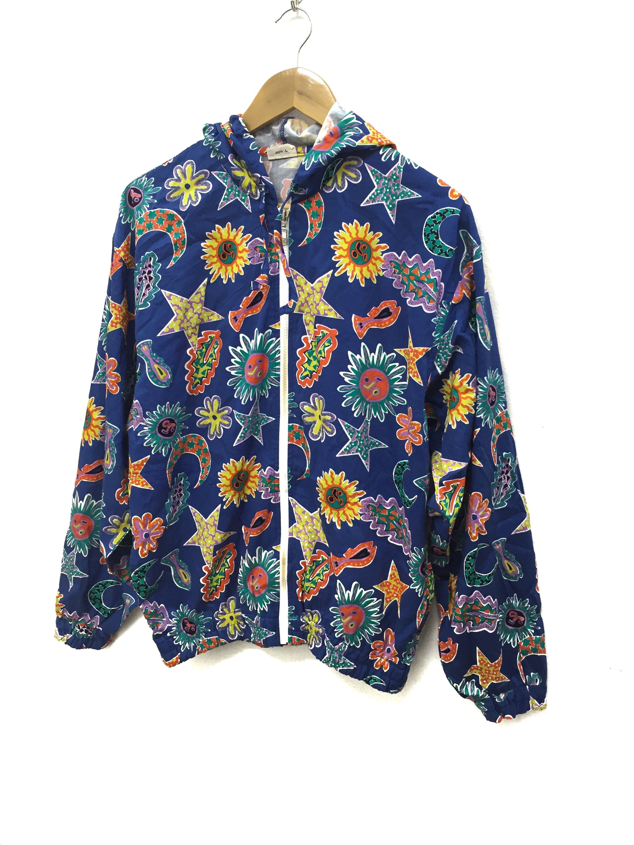 Ellesse 80s ELLESSE sun star Fullprint Zipped lights Hoodie Size US M / EU 48-50 / 2 - 2 Thumbnail