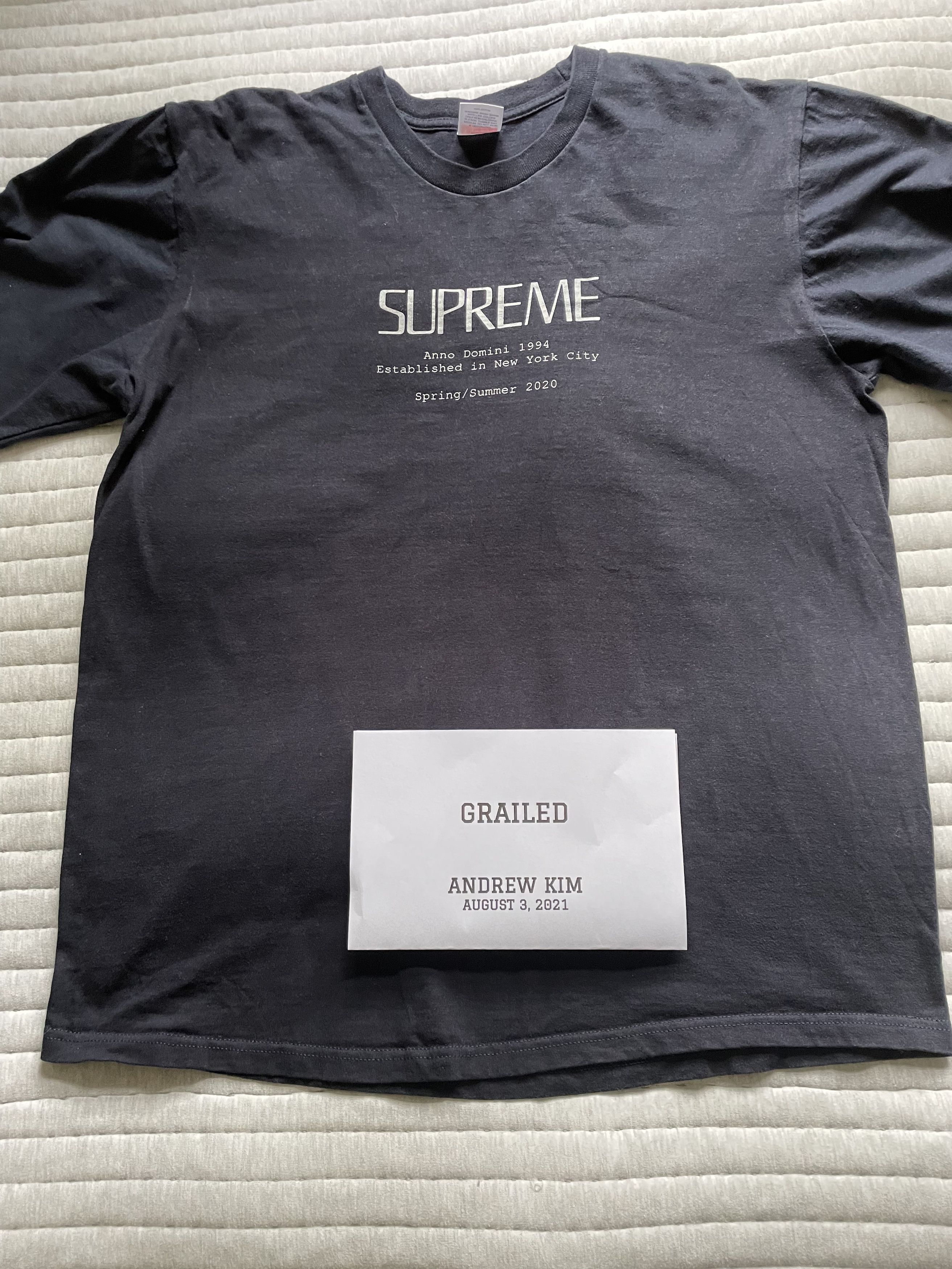 Supreme Supreme Anno Domini Tee (Navy) | Grailed