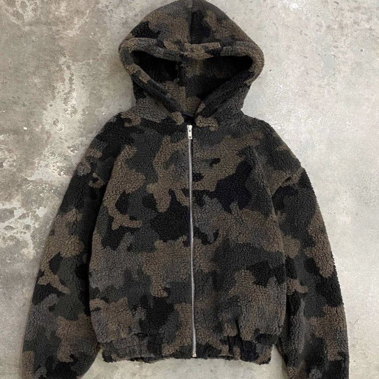 Represent Clo Camo Sherpa Jacket Hoodie