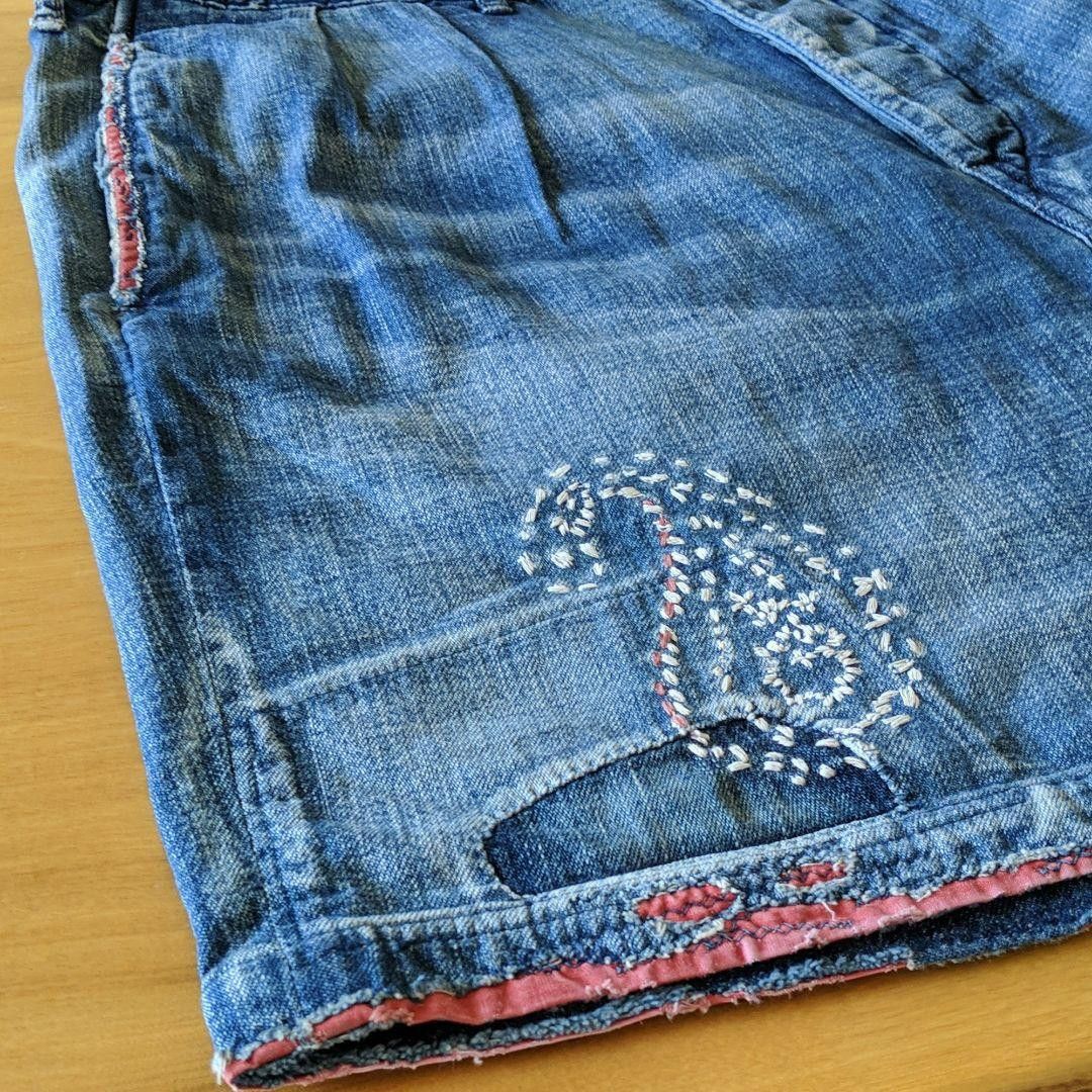 Kapital Kountry Paisley Denim Shorts Size US 32 / EU 48 - 4 Thumbnail