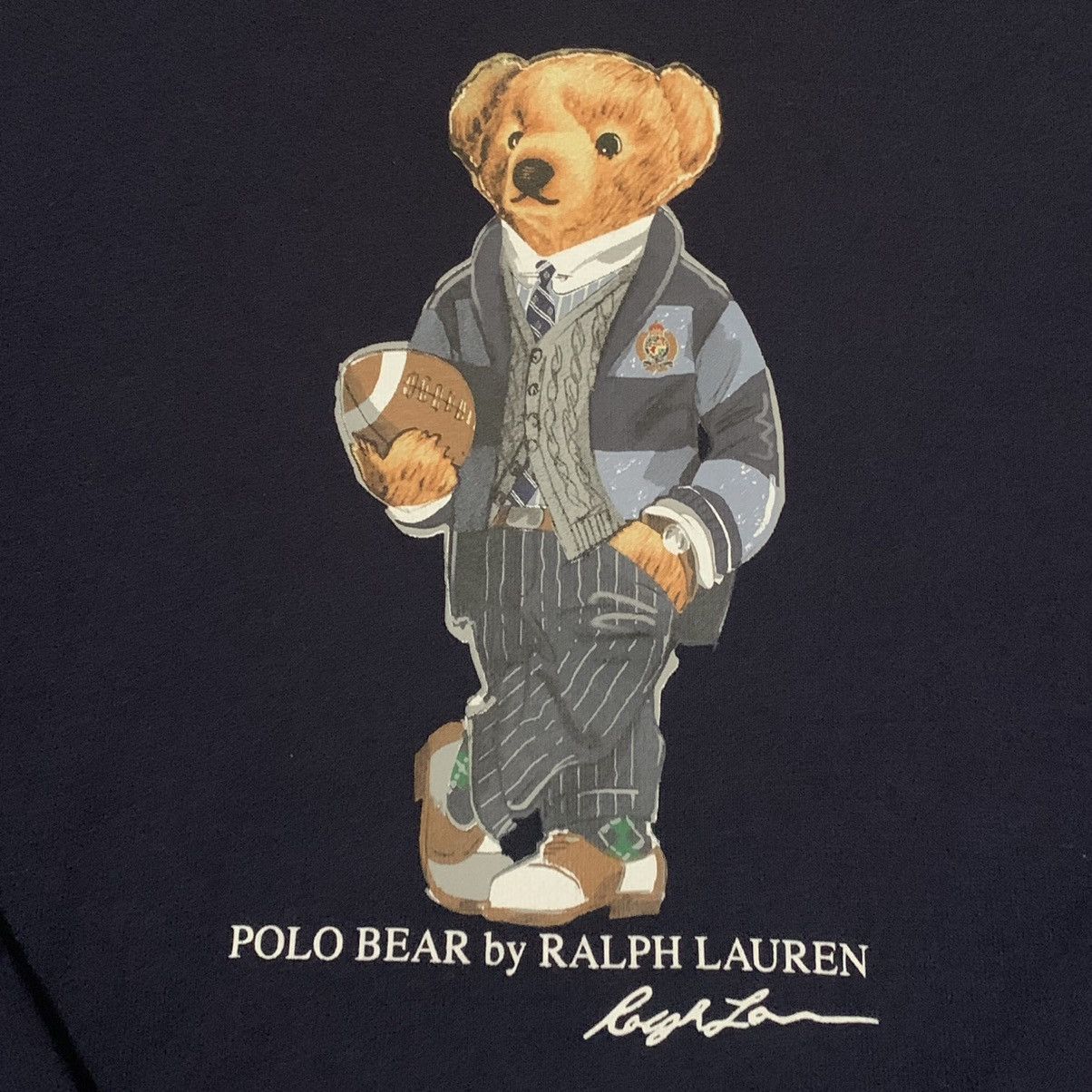 Polo Ralph Lauren Polo Ralph Lauren Preppy College Football Bear Hoodie Grailed