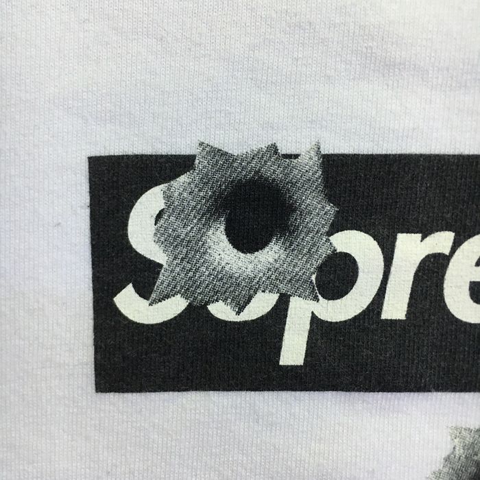 SUPREME Shibuya Store Opening Bullet Box Logo Tee T-shirt Gray Grey Small S