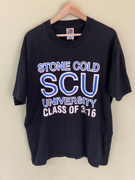 Vintage Vintage 90s Stone Cold University Tee Shirt steve austin | Grailed