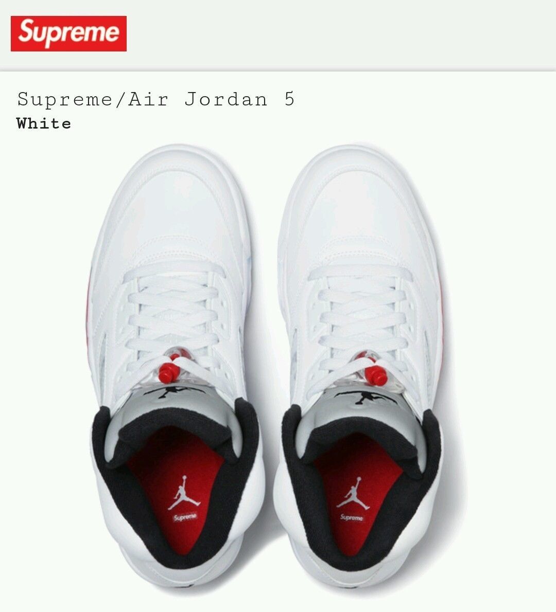 Supreme Air Jordan 5 Size US 14 / EU 47 - 4 Thumbnail