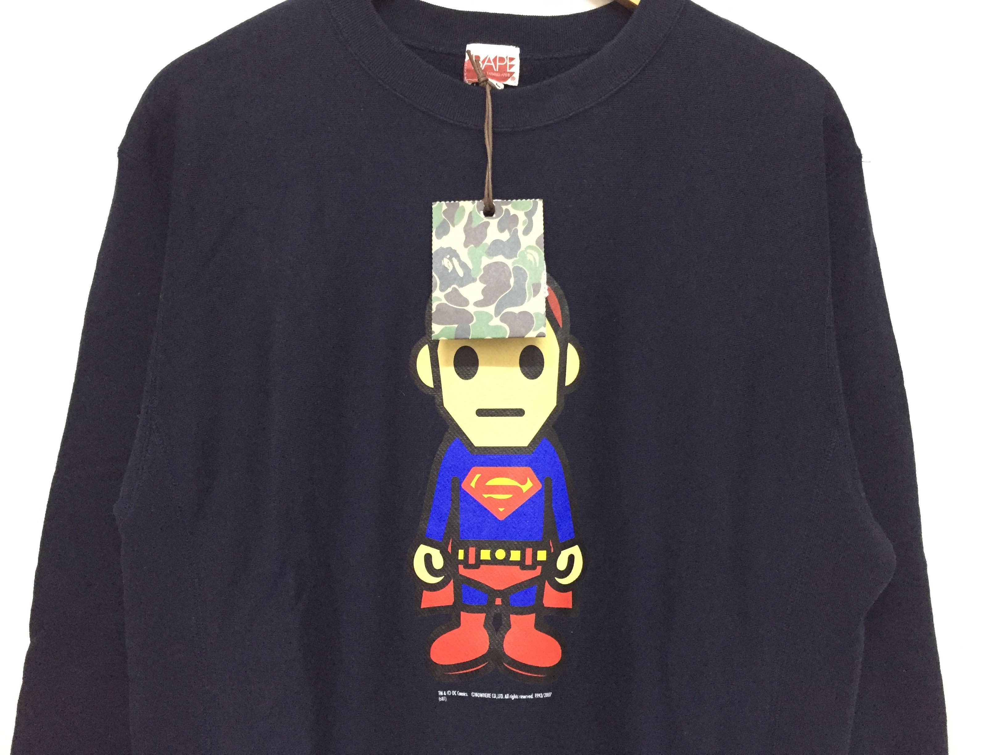 Bape × Marvel Comics NOS 2007 Bape X Superman sweatshirt Size US L / EU 52-54 / 3 - 4 Thumbnail