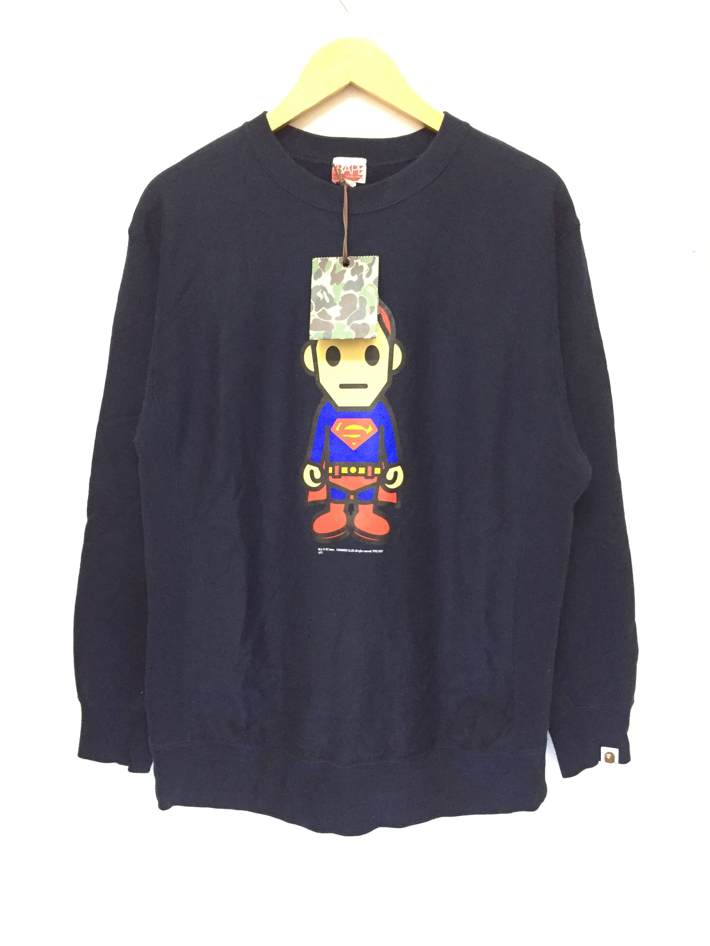 Bape × Marvel Comics NOS 2007 Bape X Superman sweatshirt Size US L / EU 52-54 / 3 - 3 Thumbnail