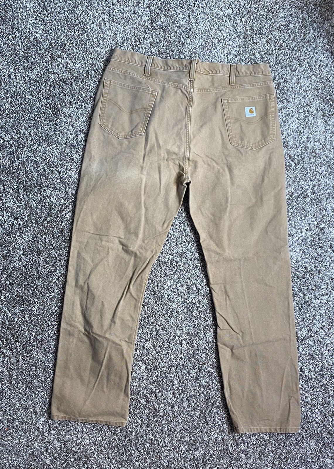 Carhartt × Vintage VTG Carhartt Relaxed Fit Khaki Work Jeans 42x34 Straight Leg Size US 42 / EU 58 - 5 Thumbnail