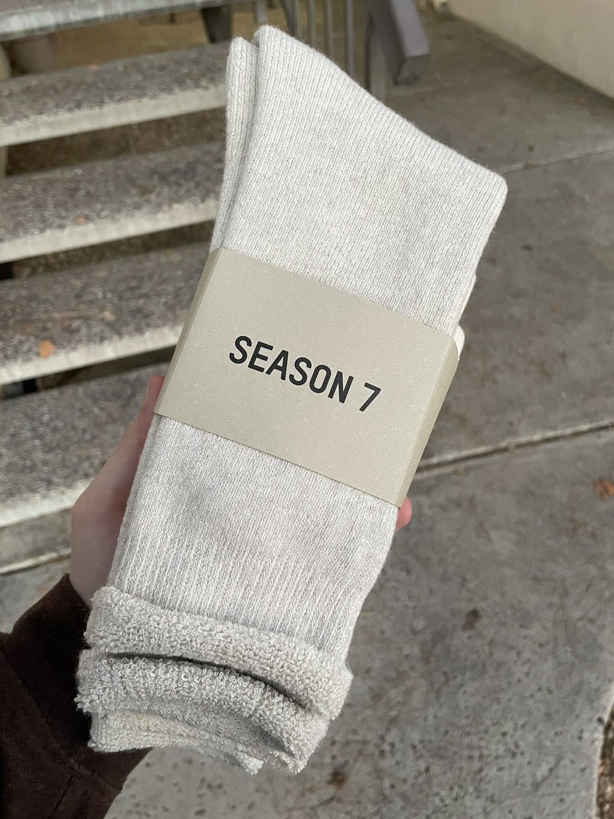 Yeezy Season YEEZY SEASON 7 Bouclette Socks (3 Pack) Beige S/M | Grailed