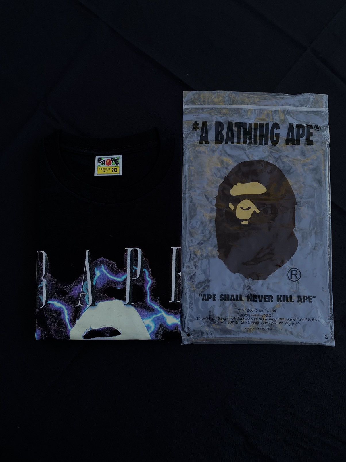 Bape Bape Lightning Tee Size US XXL / EU 58 / 5 - 10 Thumbnail