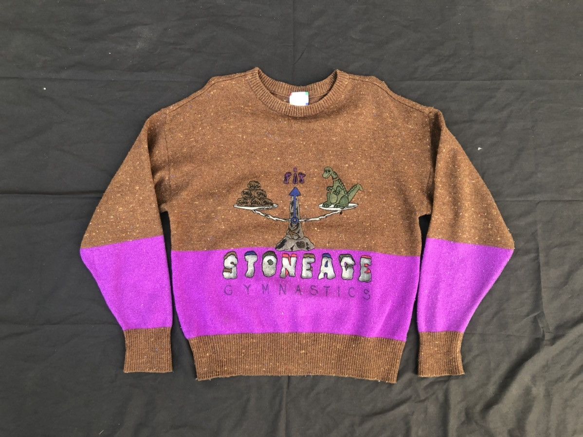 Vintage Castelbajac Stone Age Gymnastics Knitwear Sweater