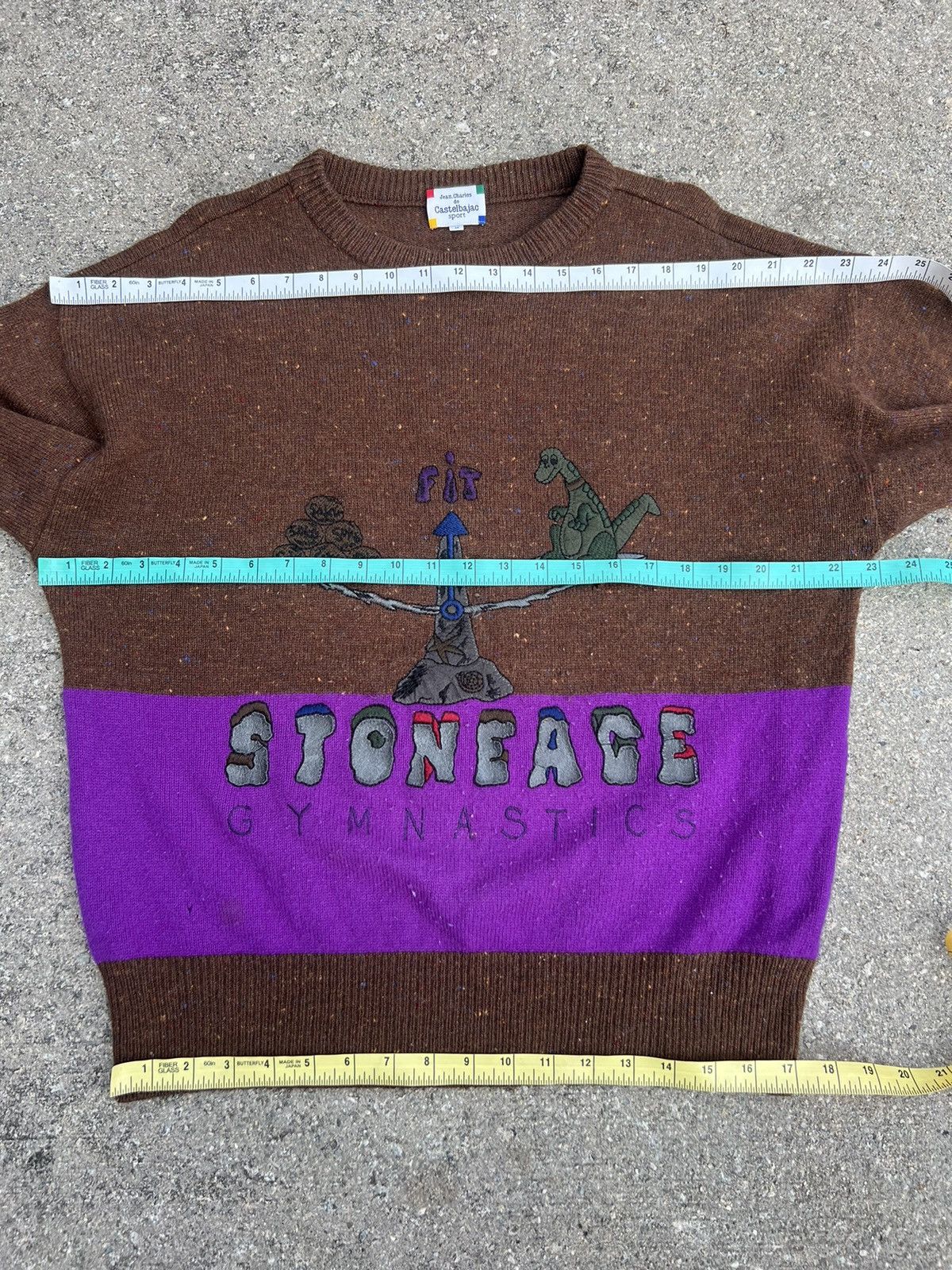 Vintage Castelbajac Stone Age Gymnastics Knitwear Sweater