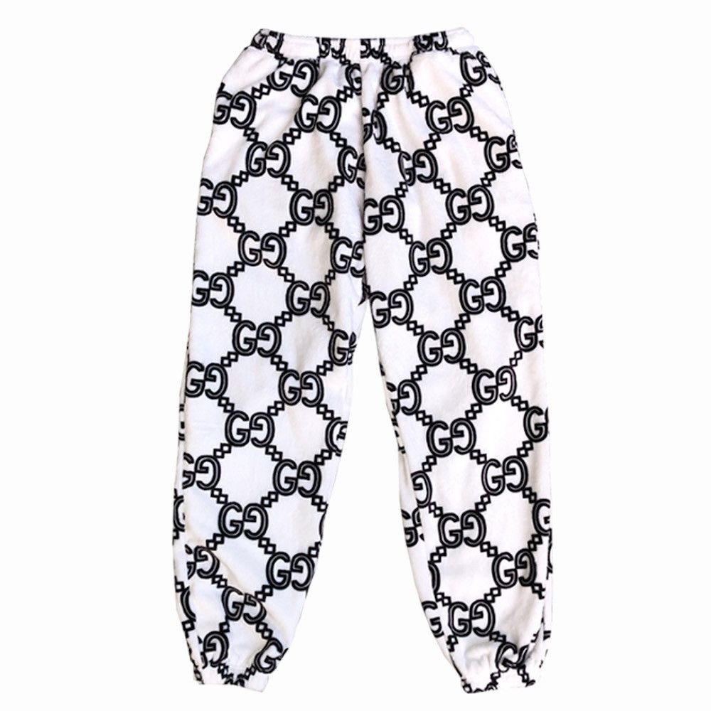 Gucci pajama pants online fuzzy white