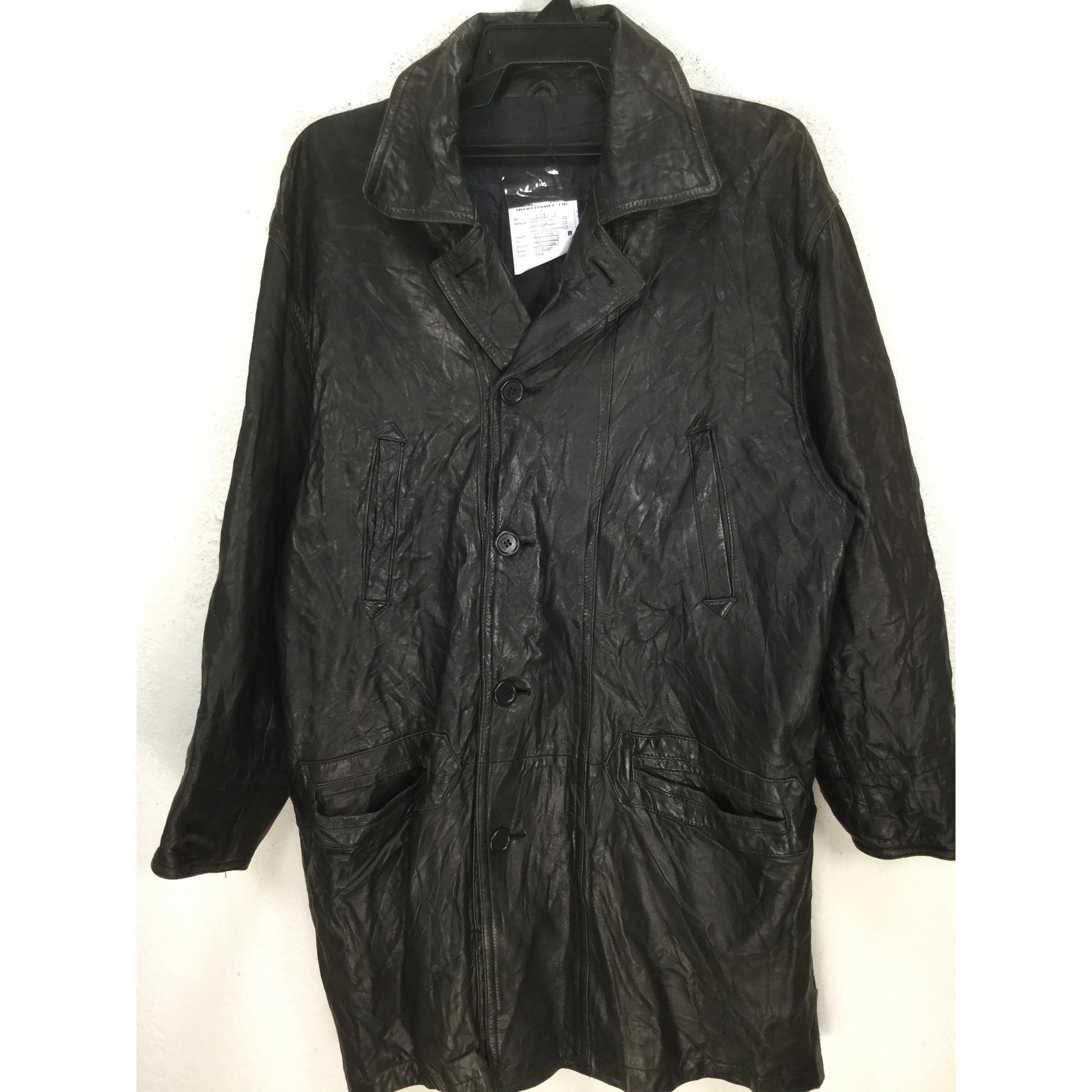 Vintage Vintage Black Leather Coat Jacket Size US M / EU 48-50 / 2 - 1 Thumbnail