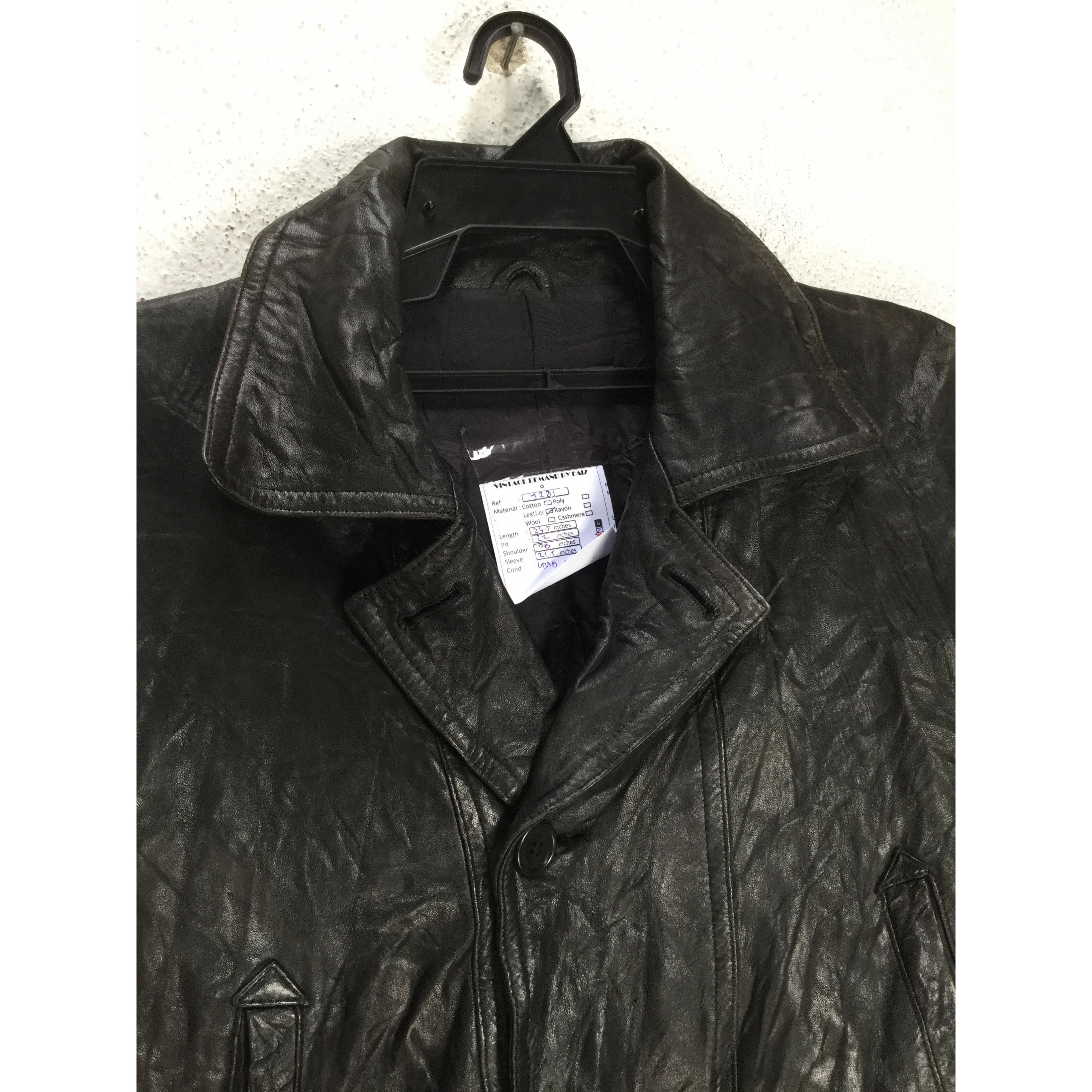 Vintage Vintage Black Leather Coat Jacket Size US M / EU 48-50 / 2 - 5 Thumbnail