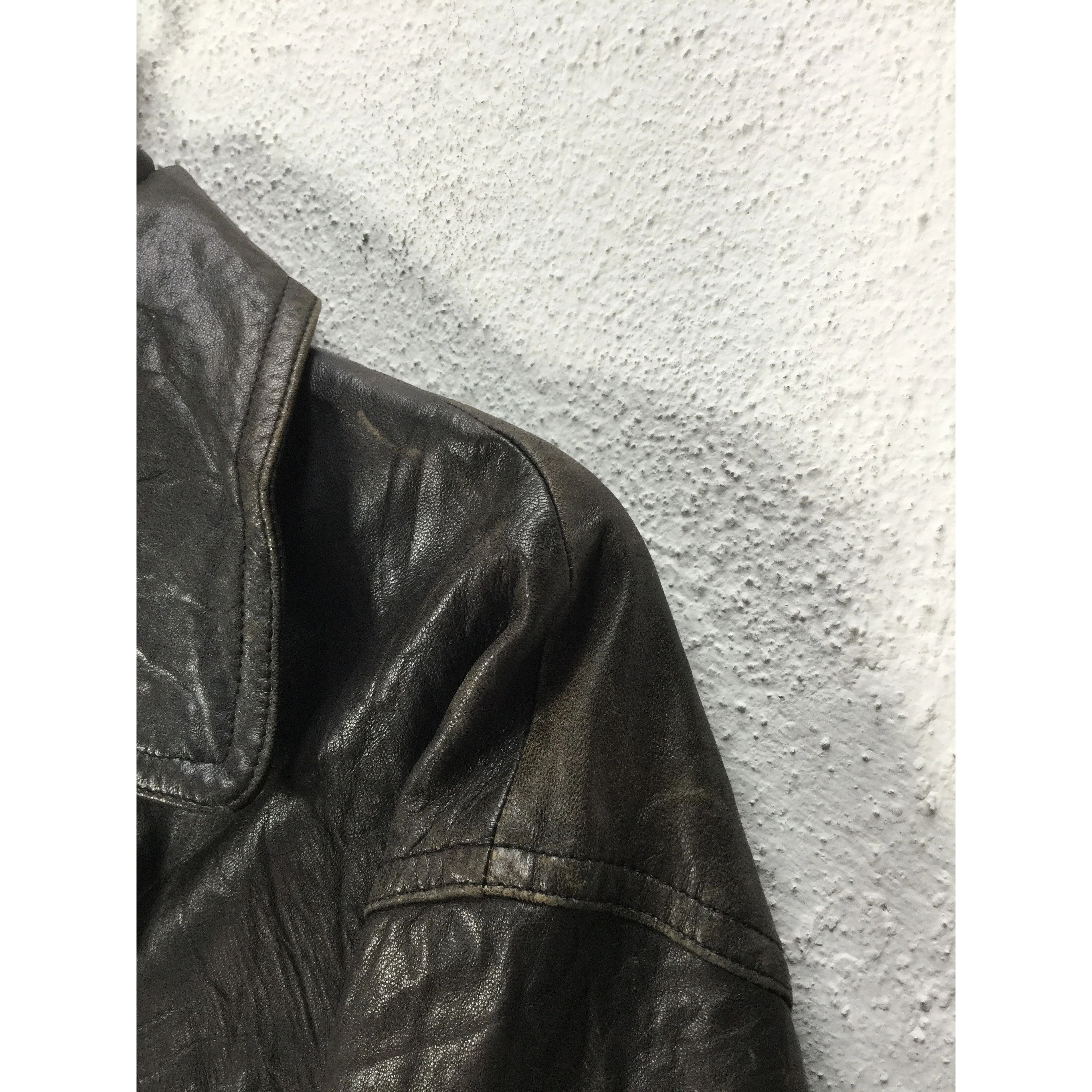 Vintage Vintage Black Leather Coat Jacket Size US M / EU 48-50 / 2 - 7 Thumbnail