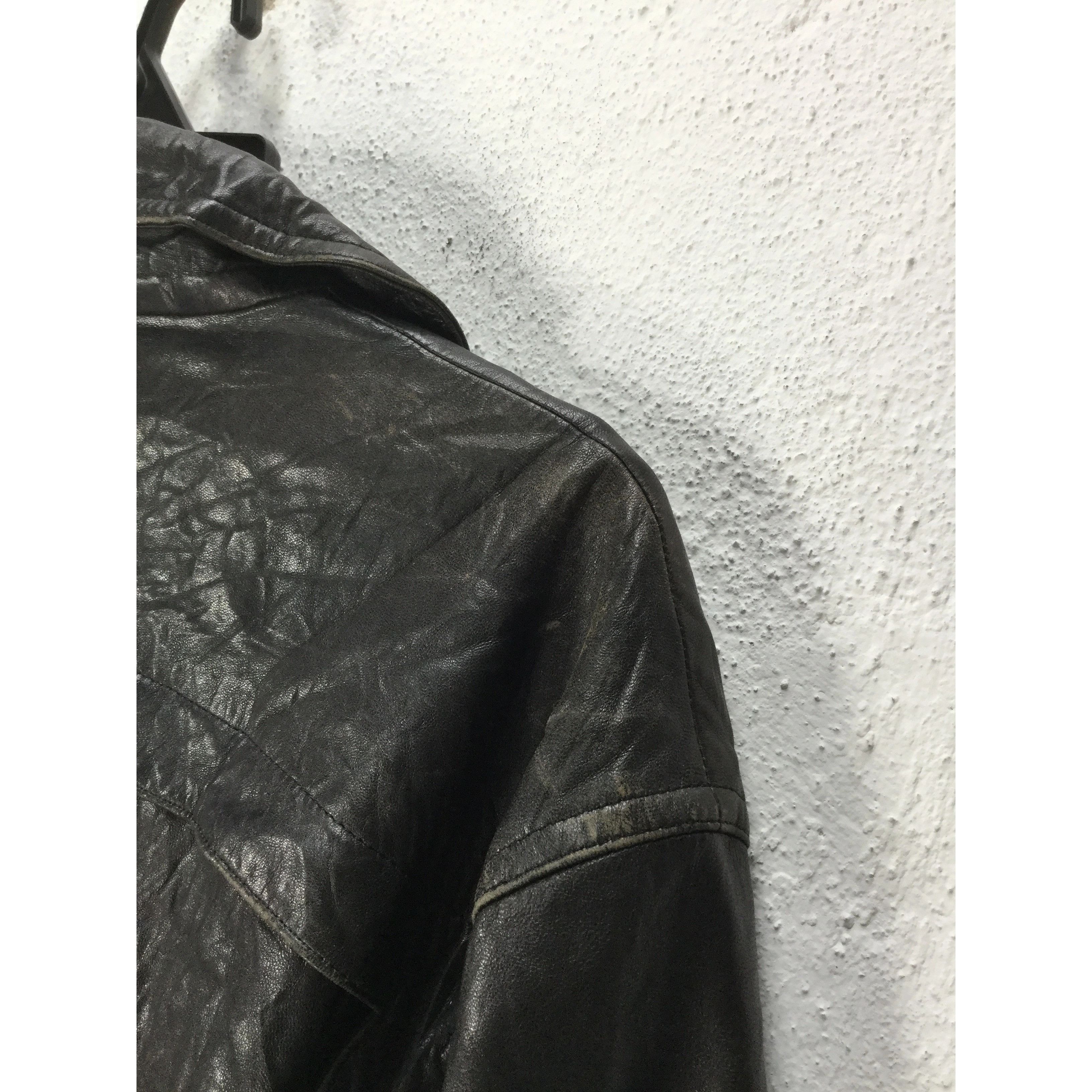 Vintage Vintage Black Leather Coat Jacket Size US M / EU 48-50 / 2 - 8 Thumbnail