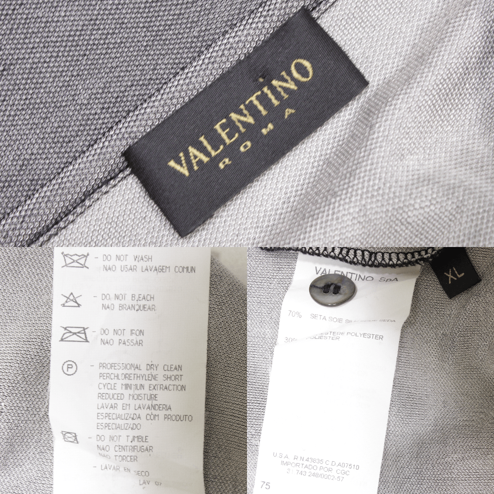 Valentino Silk Blend Polo Size US XL / EU 56 / 4 - 9 Thumbnail