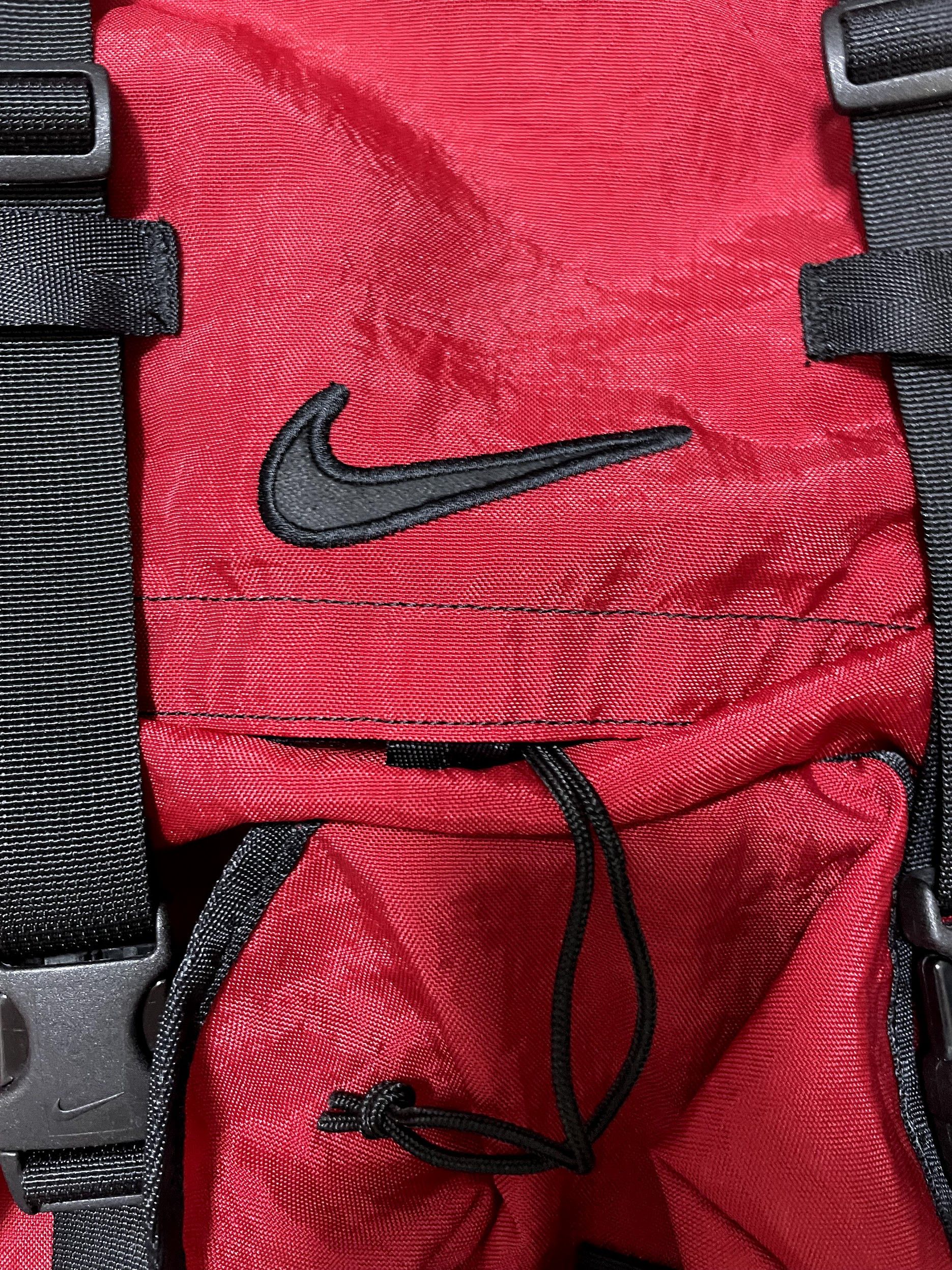 Nike 1990s Vintage Nike Red Nylon Parachute Backpack Size ONE SIZE - 5 Thumbnail