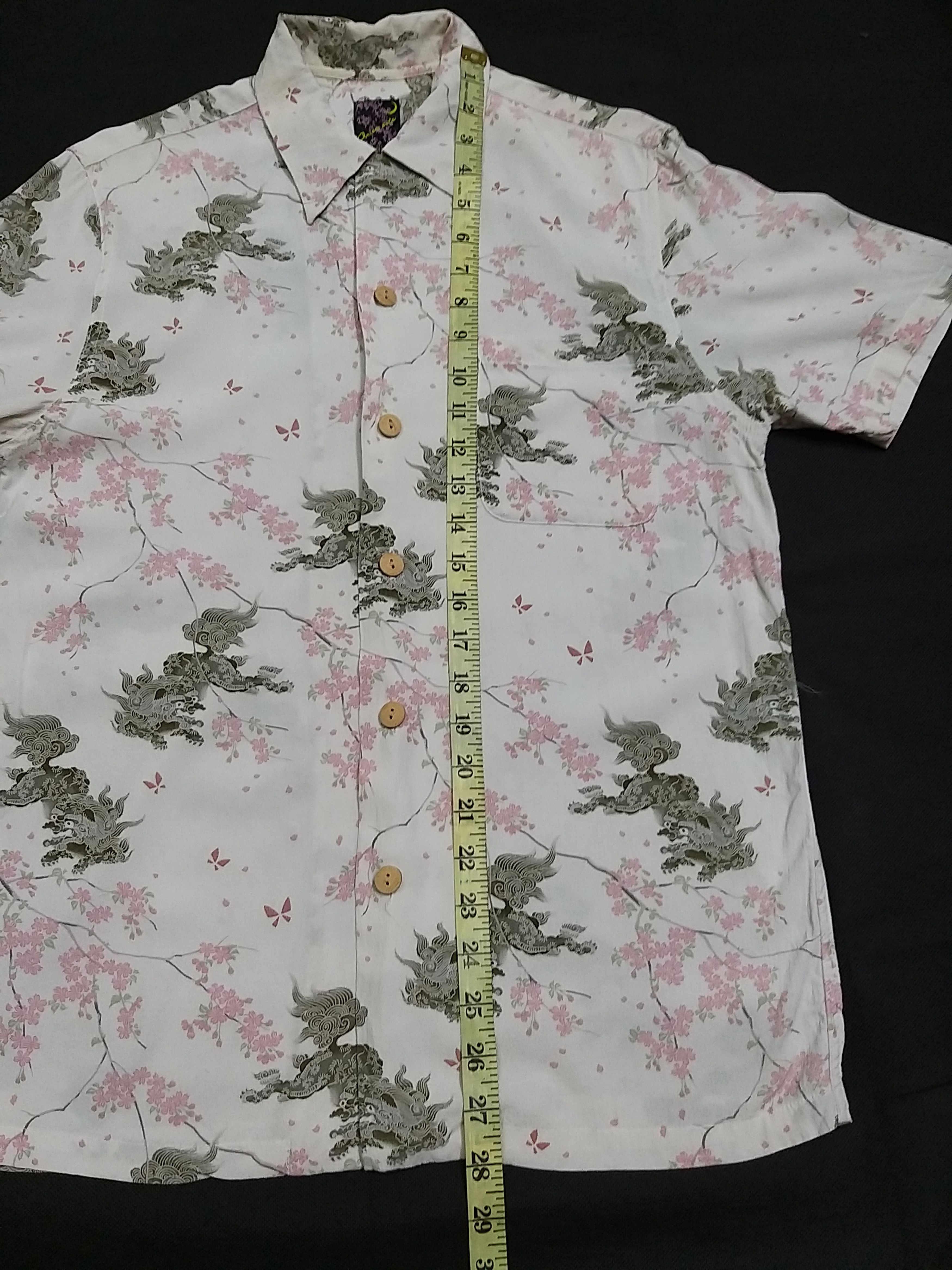 Toyo Enterprises JAPANESE SUKAJAN ELIMENT"TIGER SAKURA"RAYON HAWAIIAN SHIRT Size US M / EU 48-50 / 2 - 7 Thumbnail