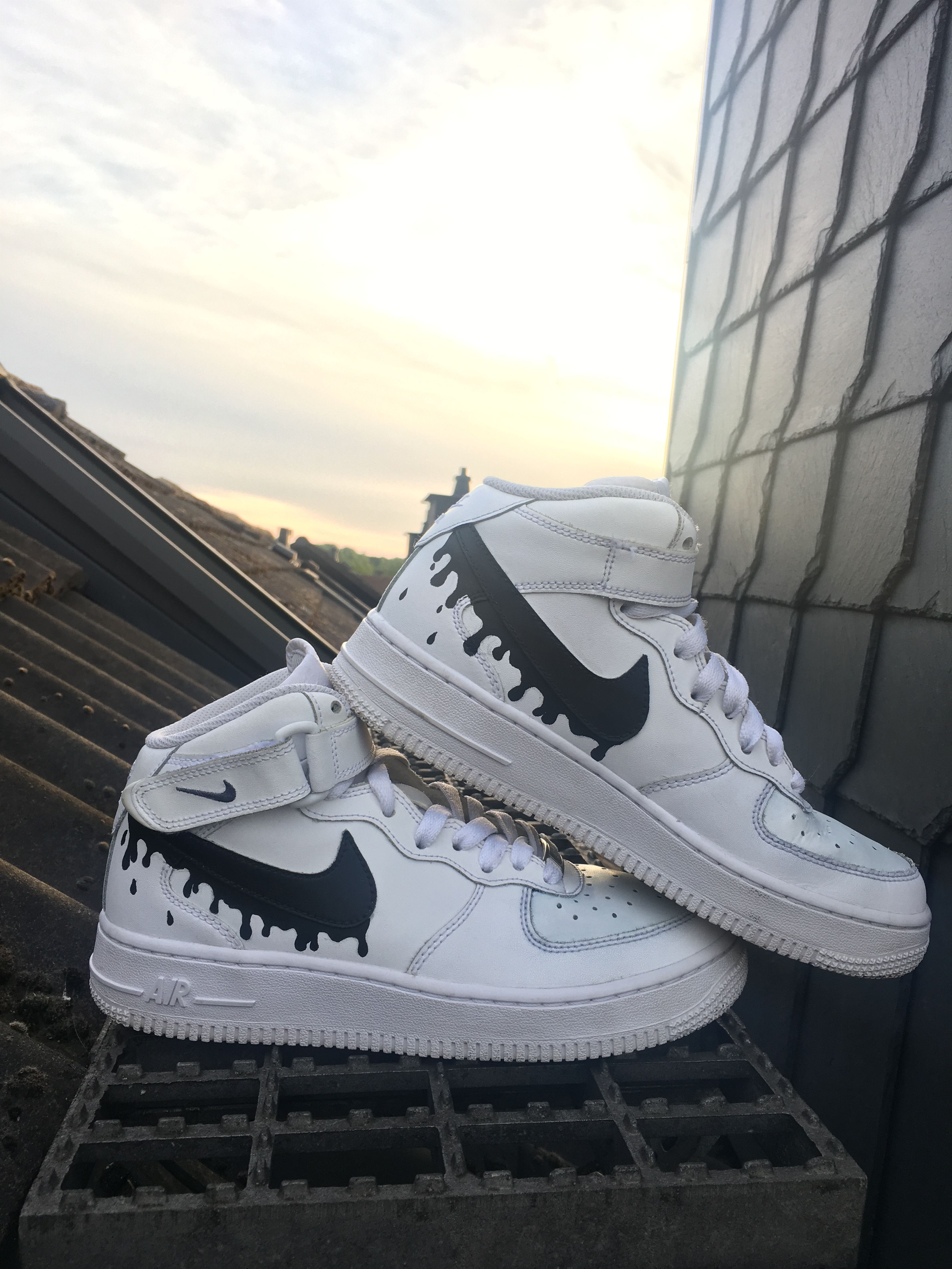 Nike Nike Air Force 1 Mid custom dripped | Grailed