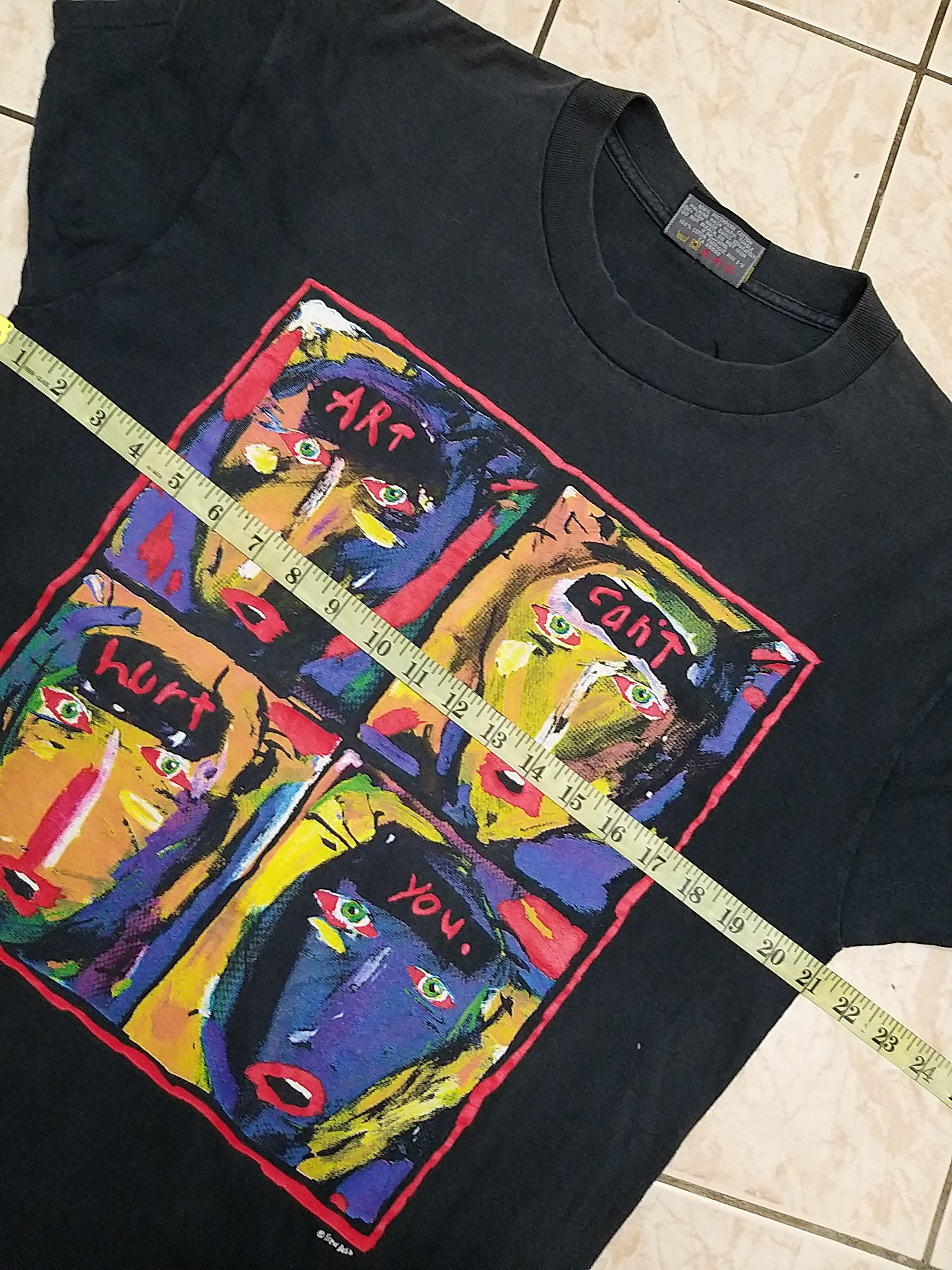 Art Comes First VINTAGE 90s FRED BABB ART CAN'T HURT YOU ABSTRACT T SHIRT Size US L / EU 52-54 / 3 - 5 Thumbnail