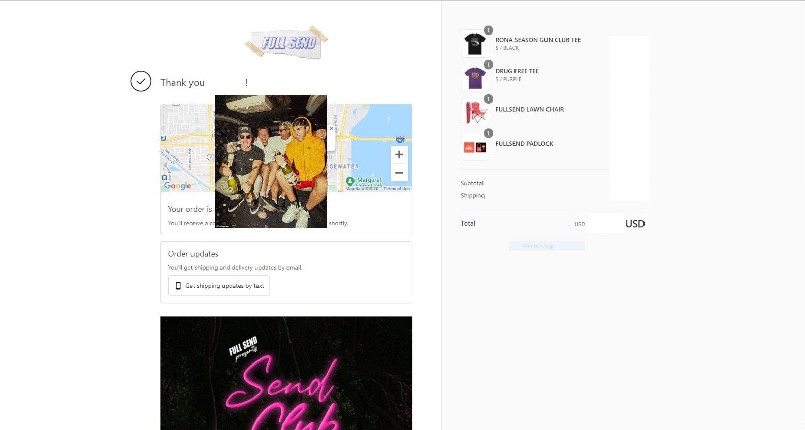 Full Send RONA SEASON GUN CLUB TEE Size US S / EU 44-46 / 1 - 3 Thumbnail